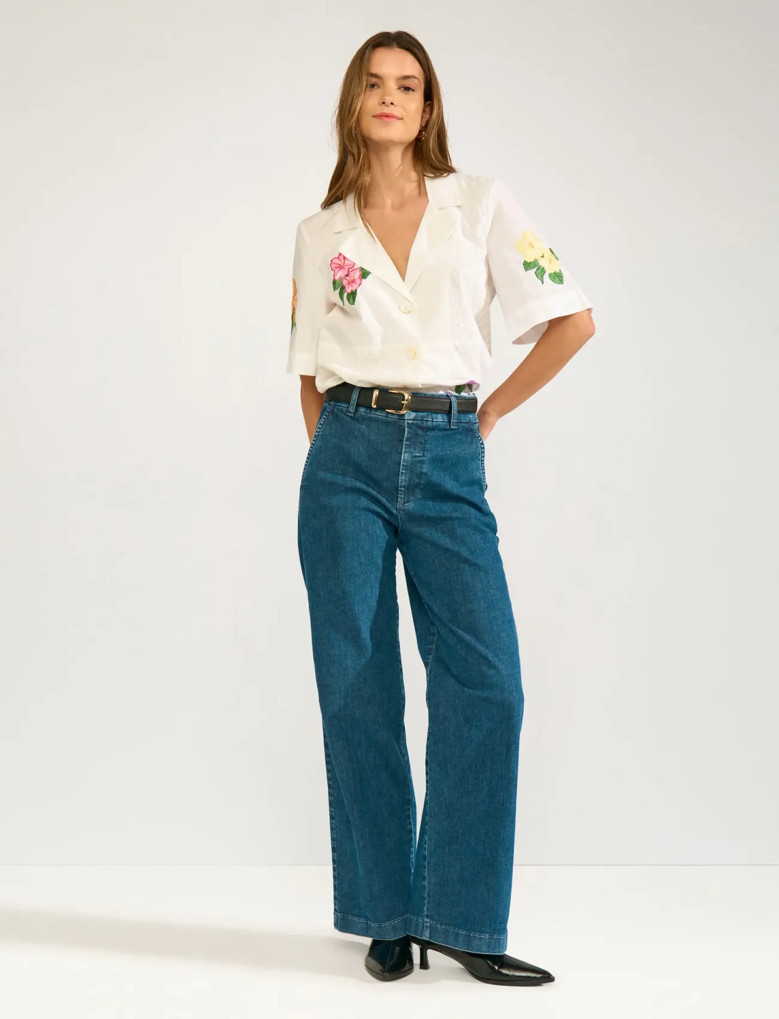 Nümph Numaia Shirt, 40, White, Skjorter > Kortærmede, Dame