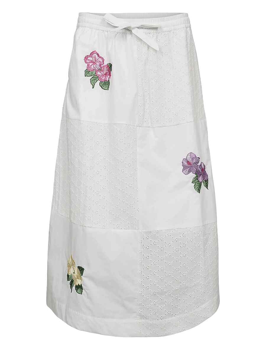 Nümph - NUMAIA SKIRT - maxi röcke - bright white - 1