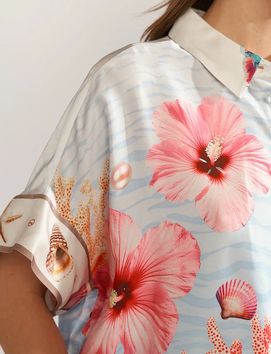 Nümph - NUOCEANA SLEEVELESS SHIRT - kurzärmlige hemden - skyway - 5