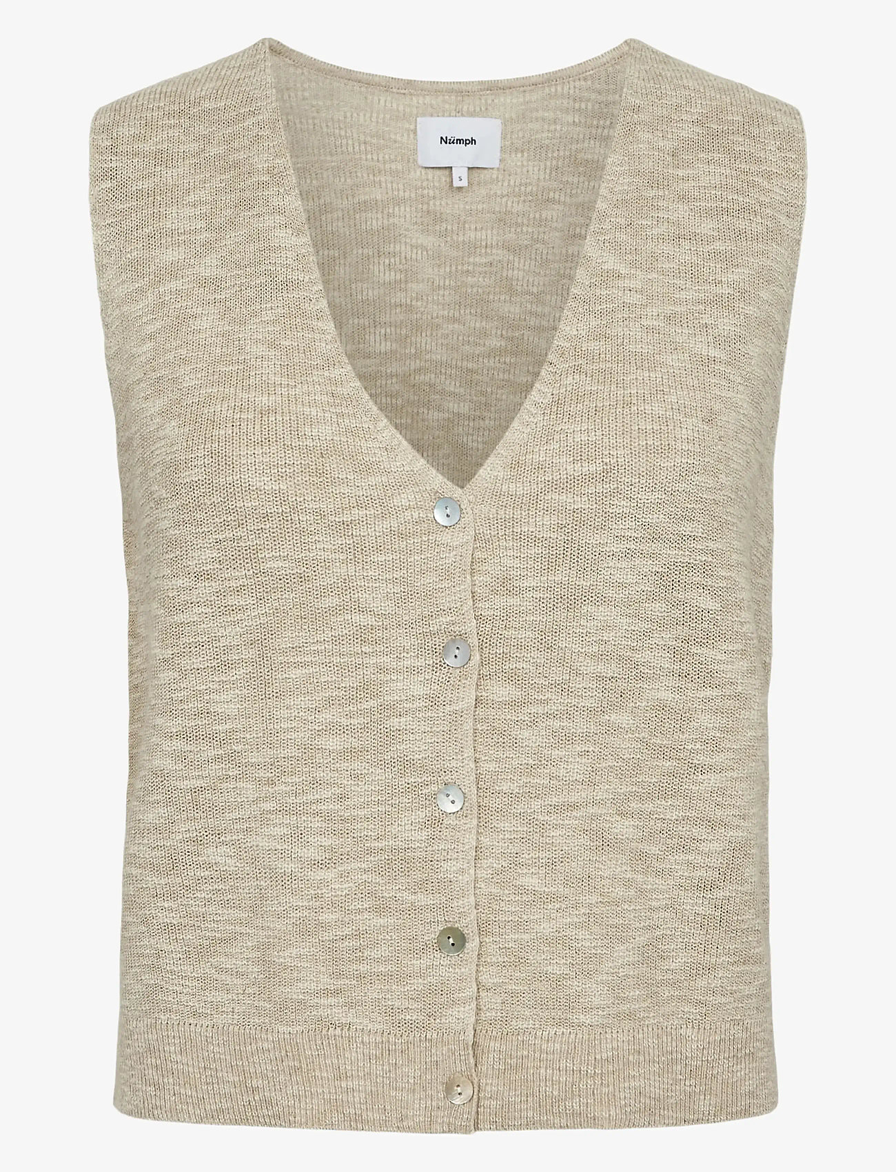 Nümph - NUPETRINA VEST - strikveste - whitecap gray - 0