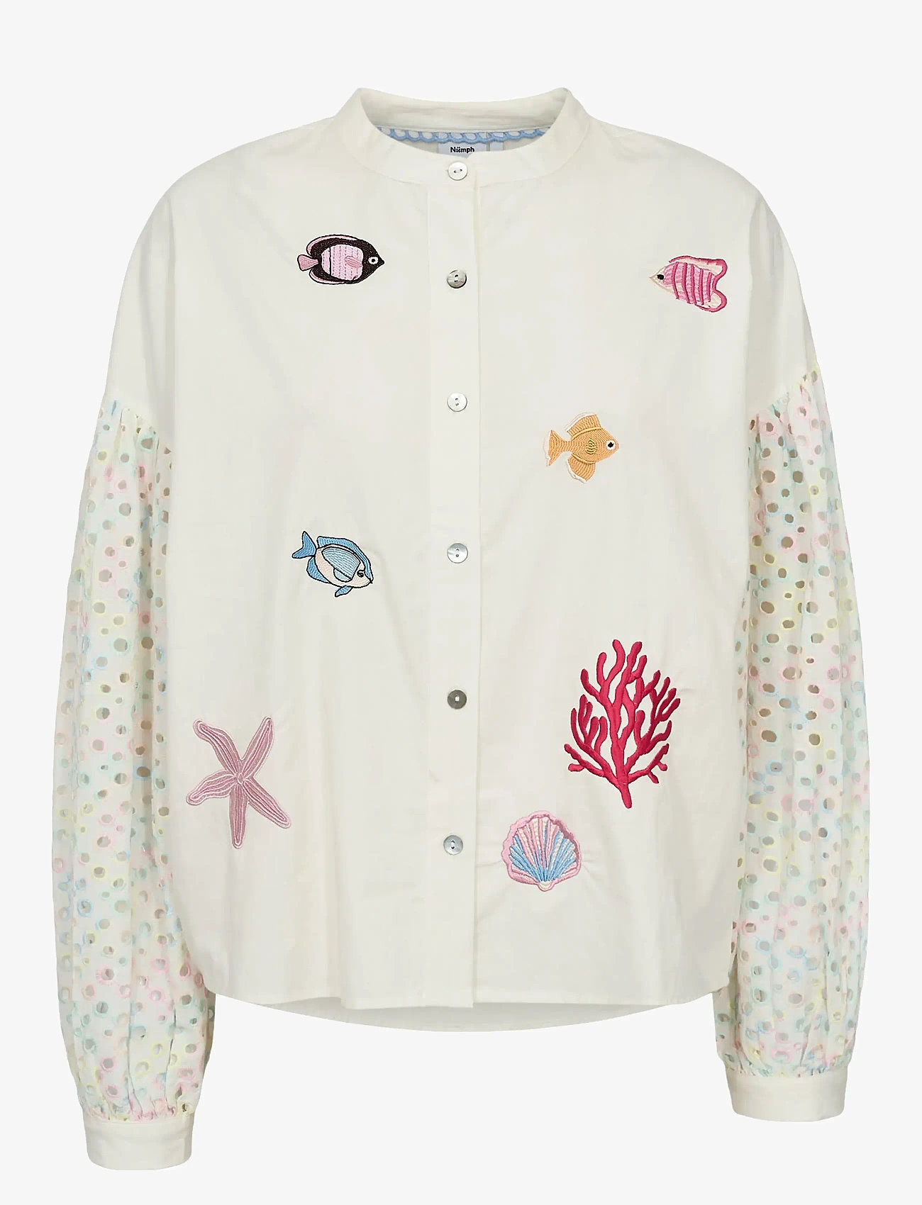 Nümph - NUMARISA SHIRT - langærmede skjorter - bright white - 1