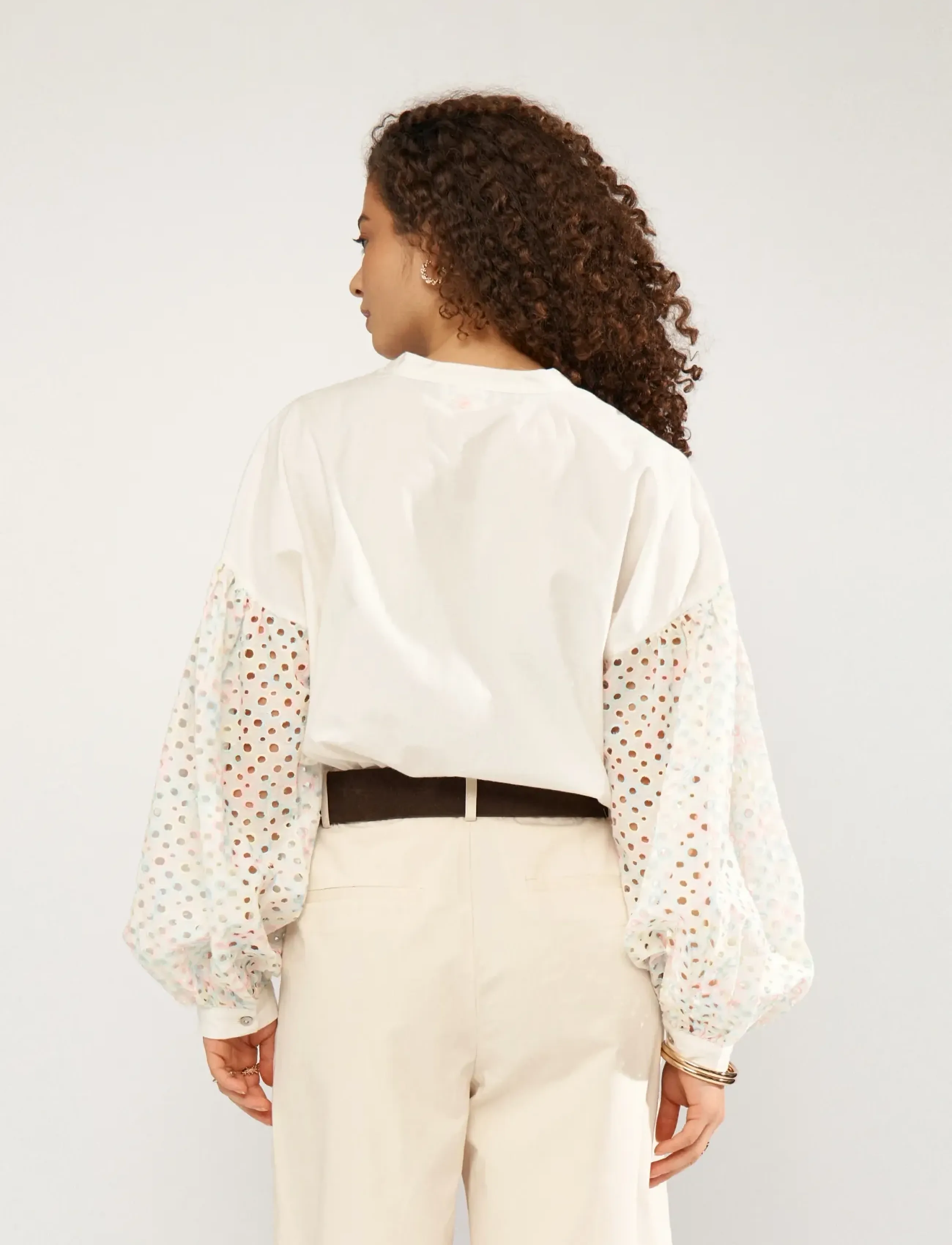 Nümph - NUMARISA SHIRT - langärmlige hemden - bright white - 3