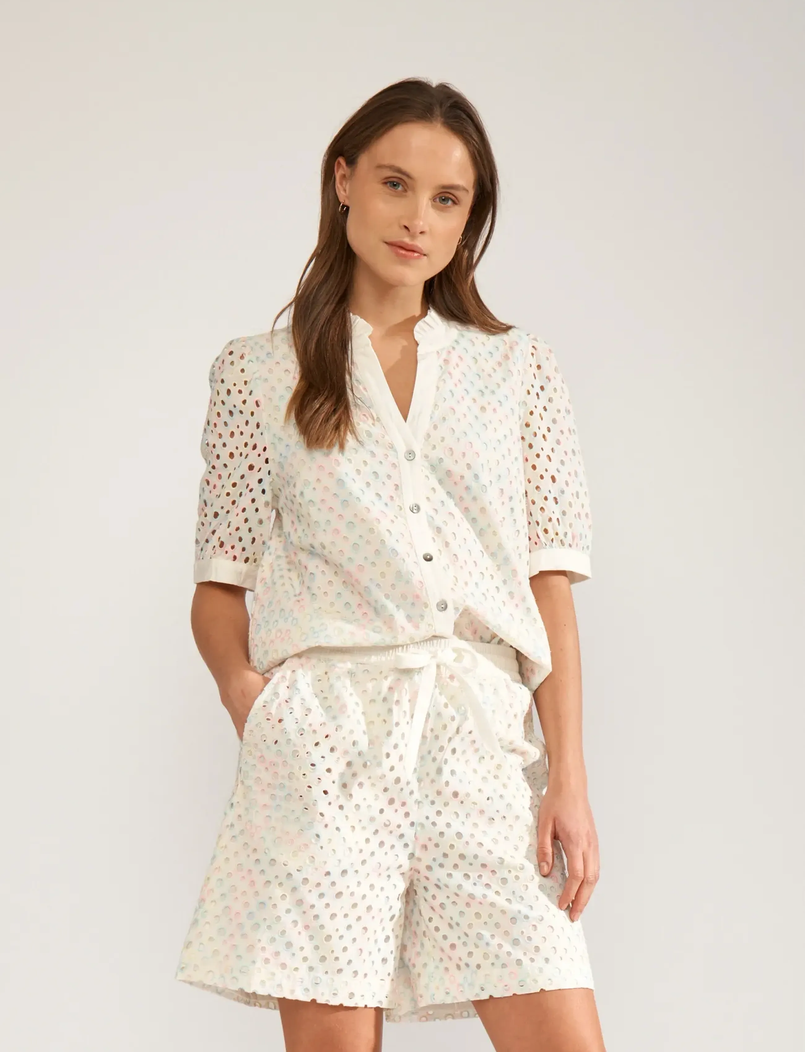 Nümph NUMARISA SS SHIRT - Chemisier & Chemises - BRIGHT WHITE / white