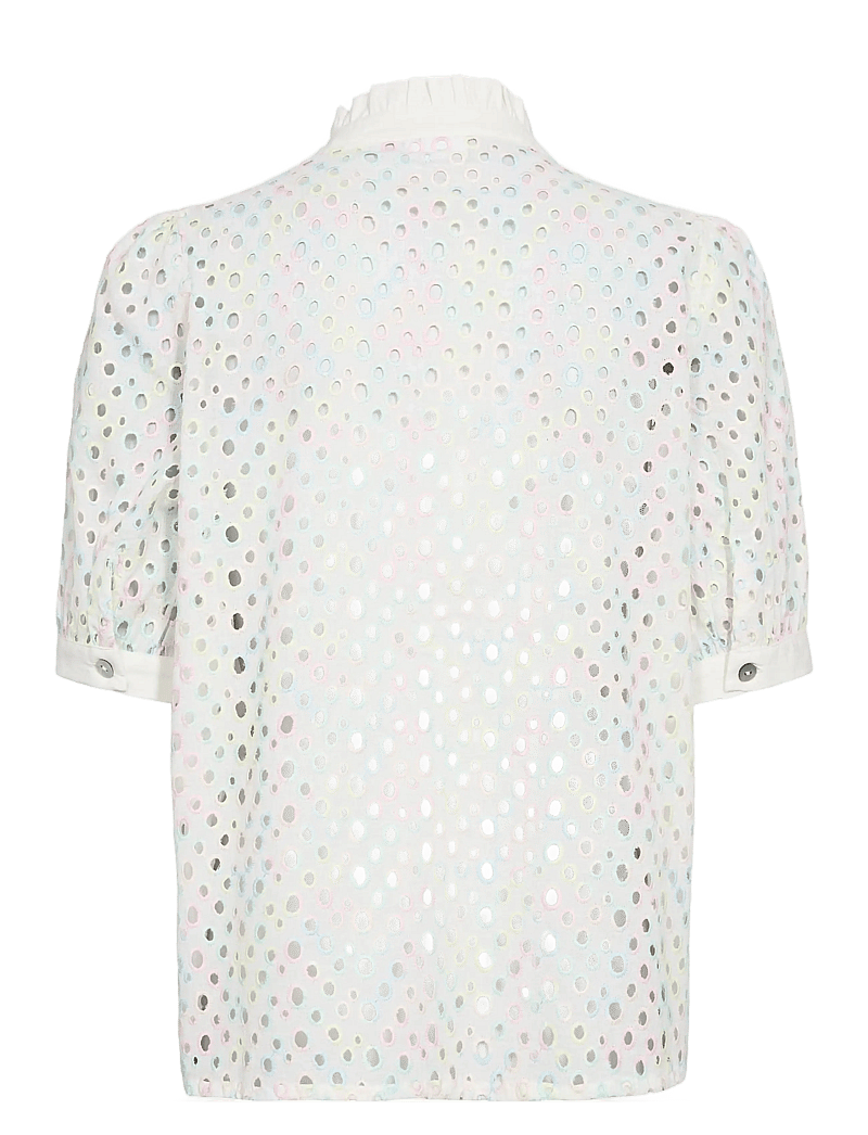 Nümph - NUMARISA SS SHIRT - kortærmede skjorter - bright white - 2
