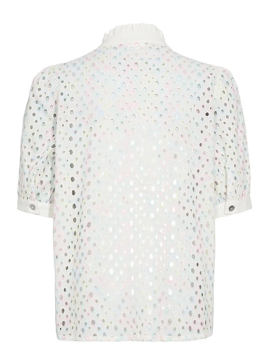 Nümph - NUMARISA SS SHIRT - lühikeste varrukatega särgid - bright white - 2
