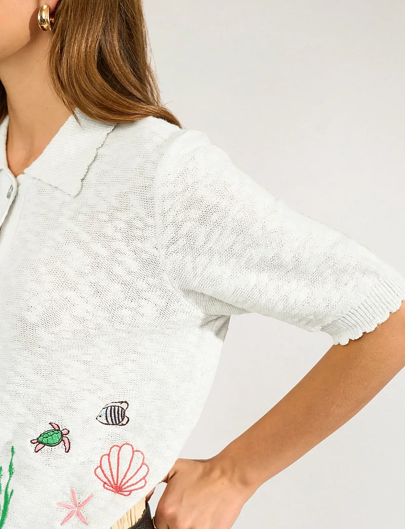 Nümph - NUSEANNA CARDIGAN - koftor - cloud dancer - 4