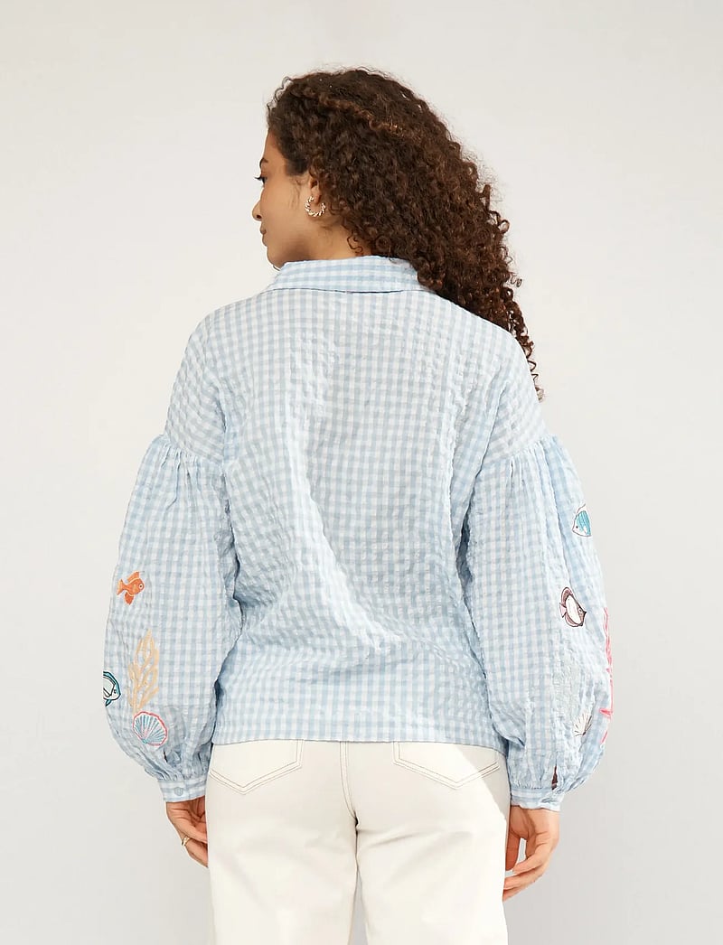 Nümph - NUSURFER SHIRT - pikkade varrukatega särgid - placid blue - 3