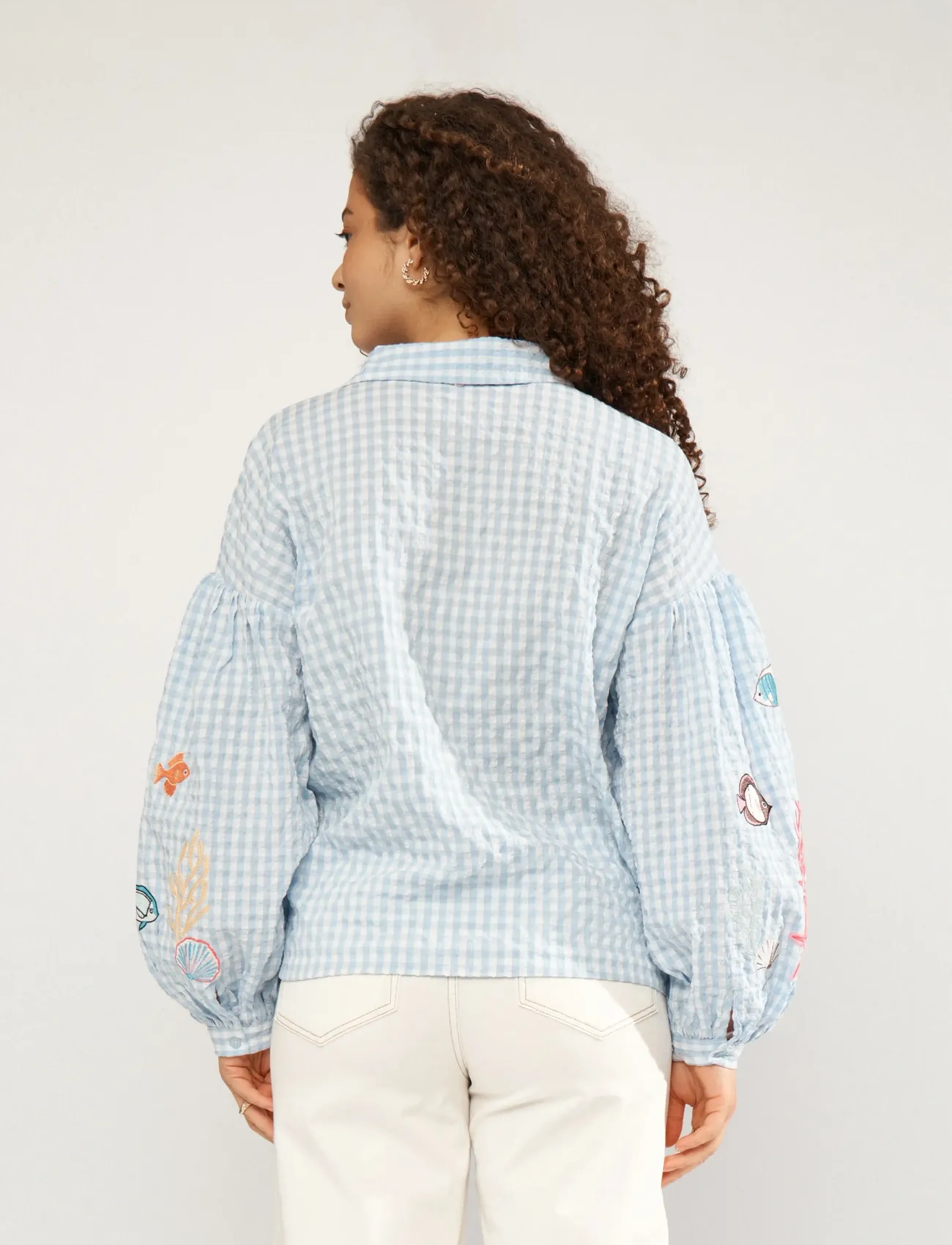Nümph - NUSURFER SHIRT - langärmlige hemden - placid blue - 3