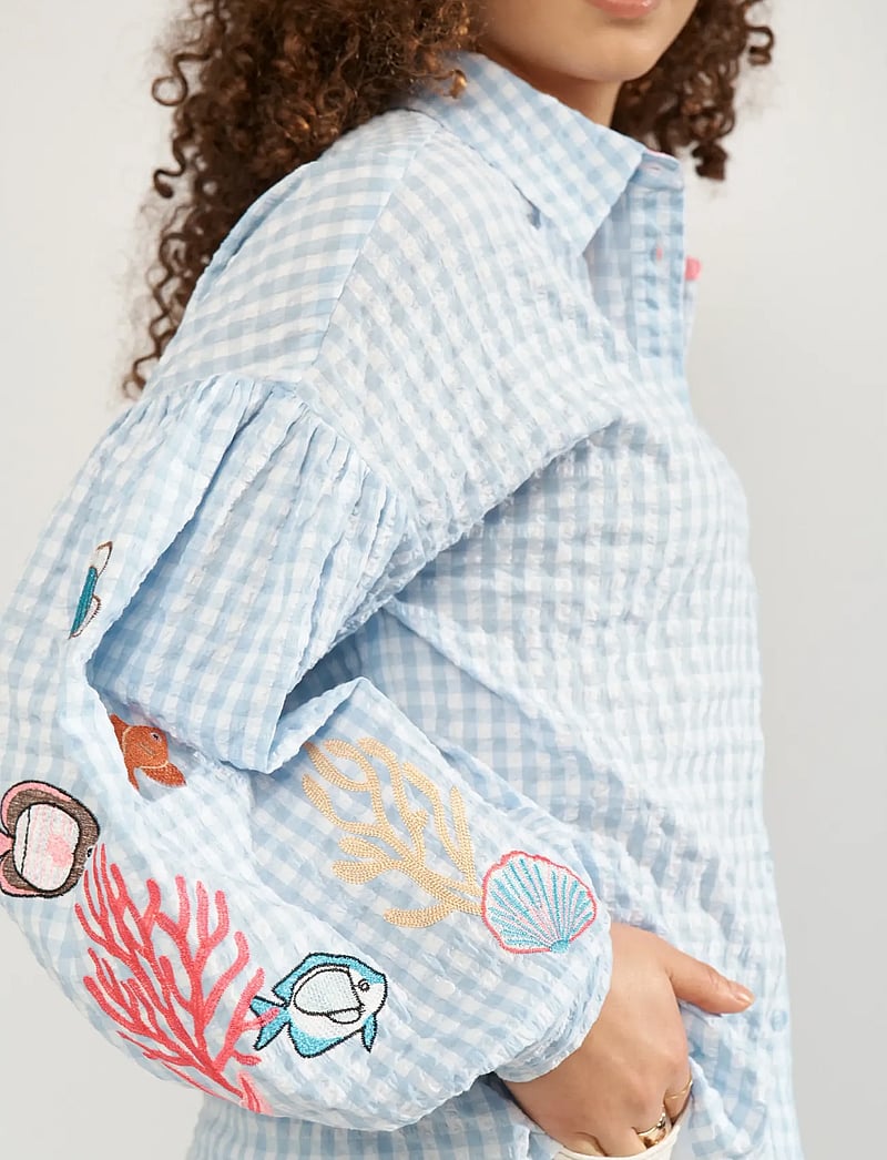 Nümph - NUSURFER SHIRT - pikkade varrukatega särgid - placid blue - 4