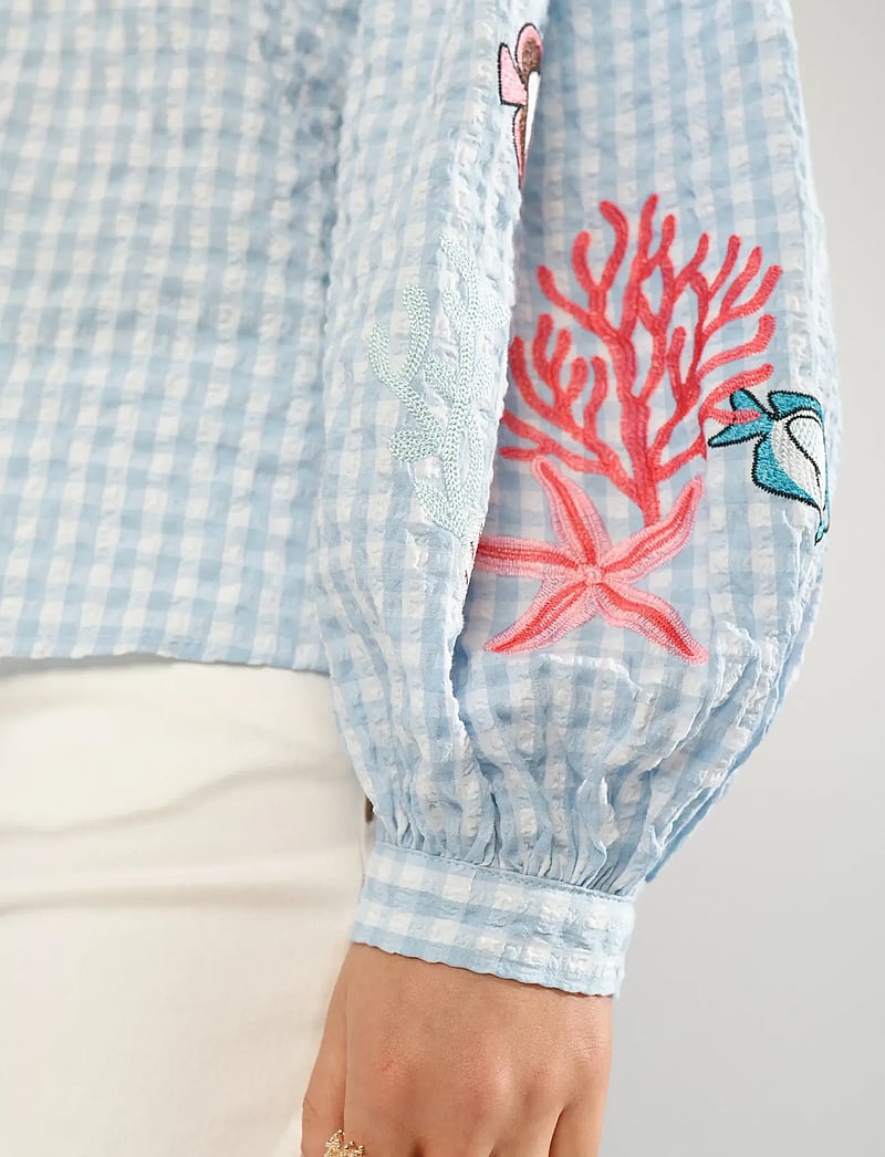 Nümph - NUSURFER SHIRT - pikkade varrukatega särgid - placid blue - 5