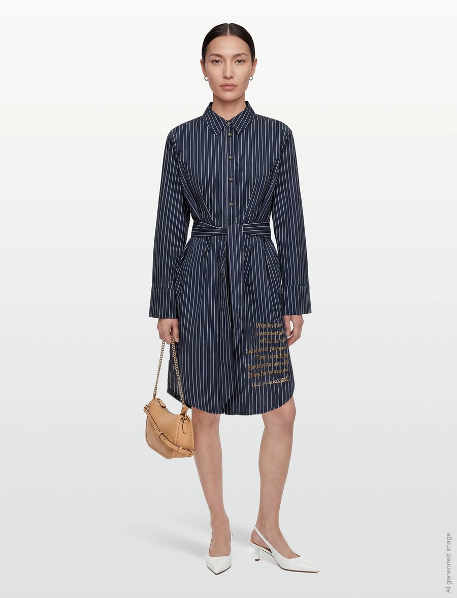 Nümph - NUASTRA DRESS - skjortklänningar - dark sapphire - 0