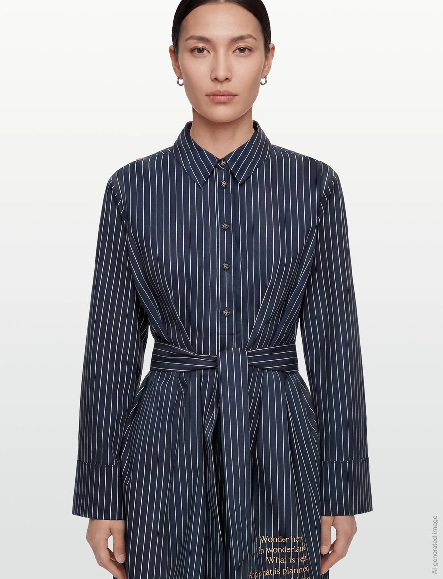 Nümph - NUASTRA DRESS - skjortklänningar - dark sapphire - 3