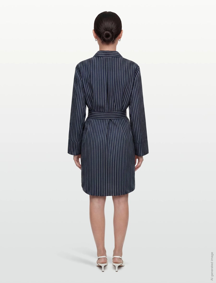 Nümph - NUASTRA DRESS - skjortklänningar - dark sapphire - 4