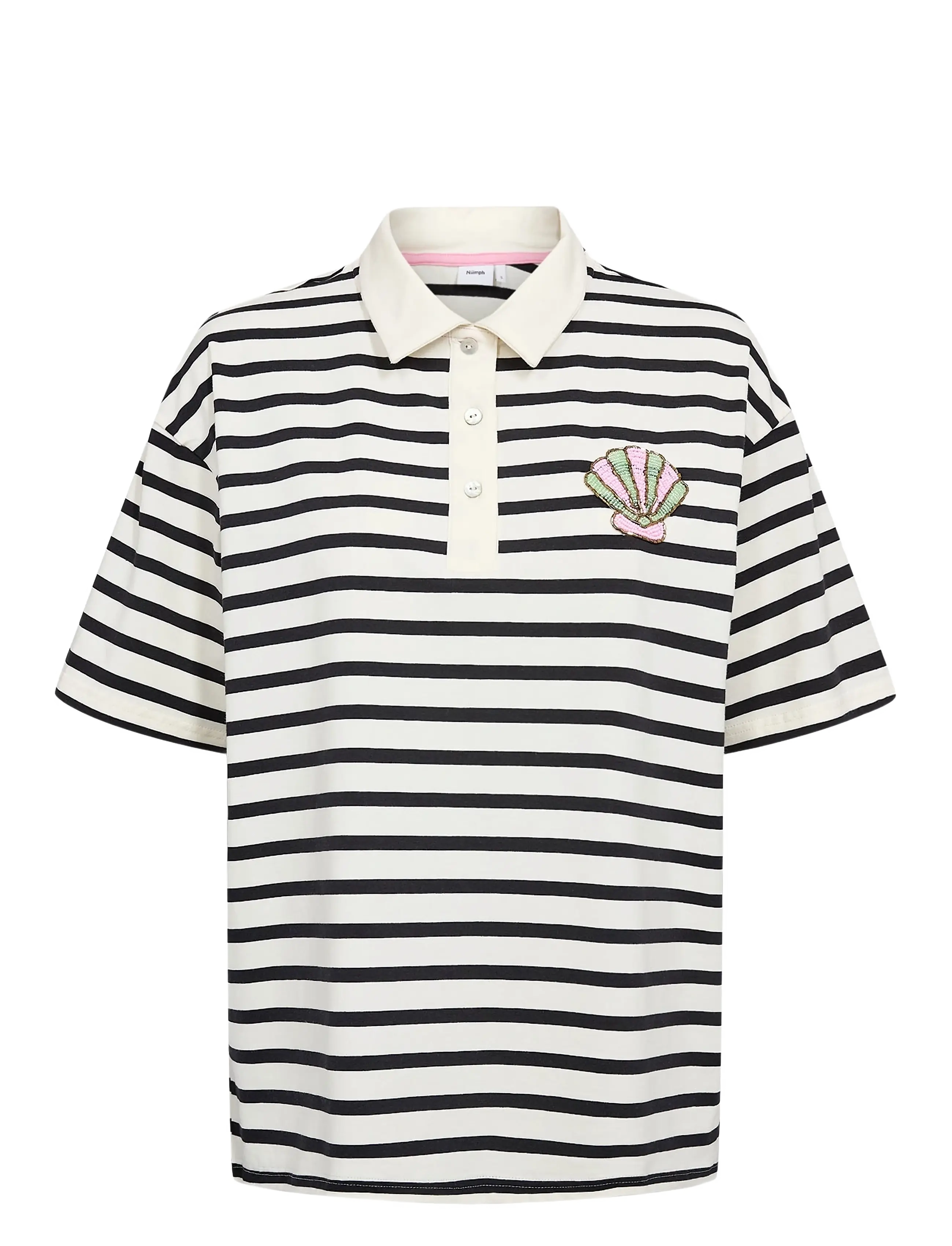 Nümph NUHYDRA POLO - Tøj - CAVIAR / white