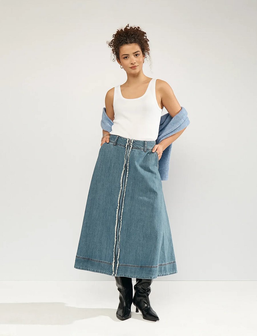 Nümph - NUSANDIE SKIRT - jeansröcke - medium blue denim - 3