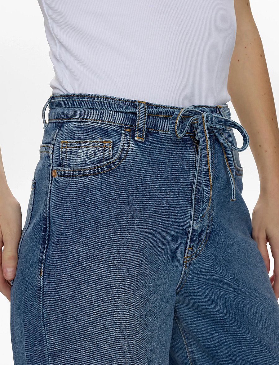 Nümph - NUBROOKLYN HR WIDE JEANS - P3013 - hosen mit weitem bein - medium blue denim - 5