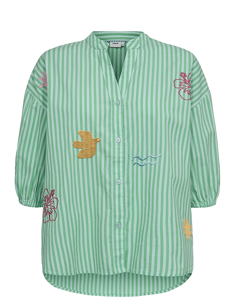 Nümph - NUSEANNE SHIRT - kortærmede skjorter - absinthe green - 1