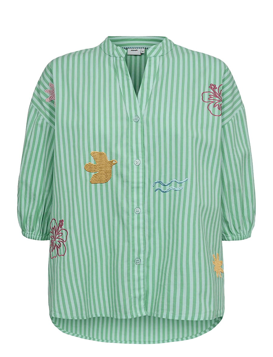 Nümph - NUSEANNE SHIRT - lühikeste varrukatega särgid - absinthe green - 1