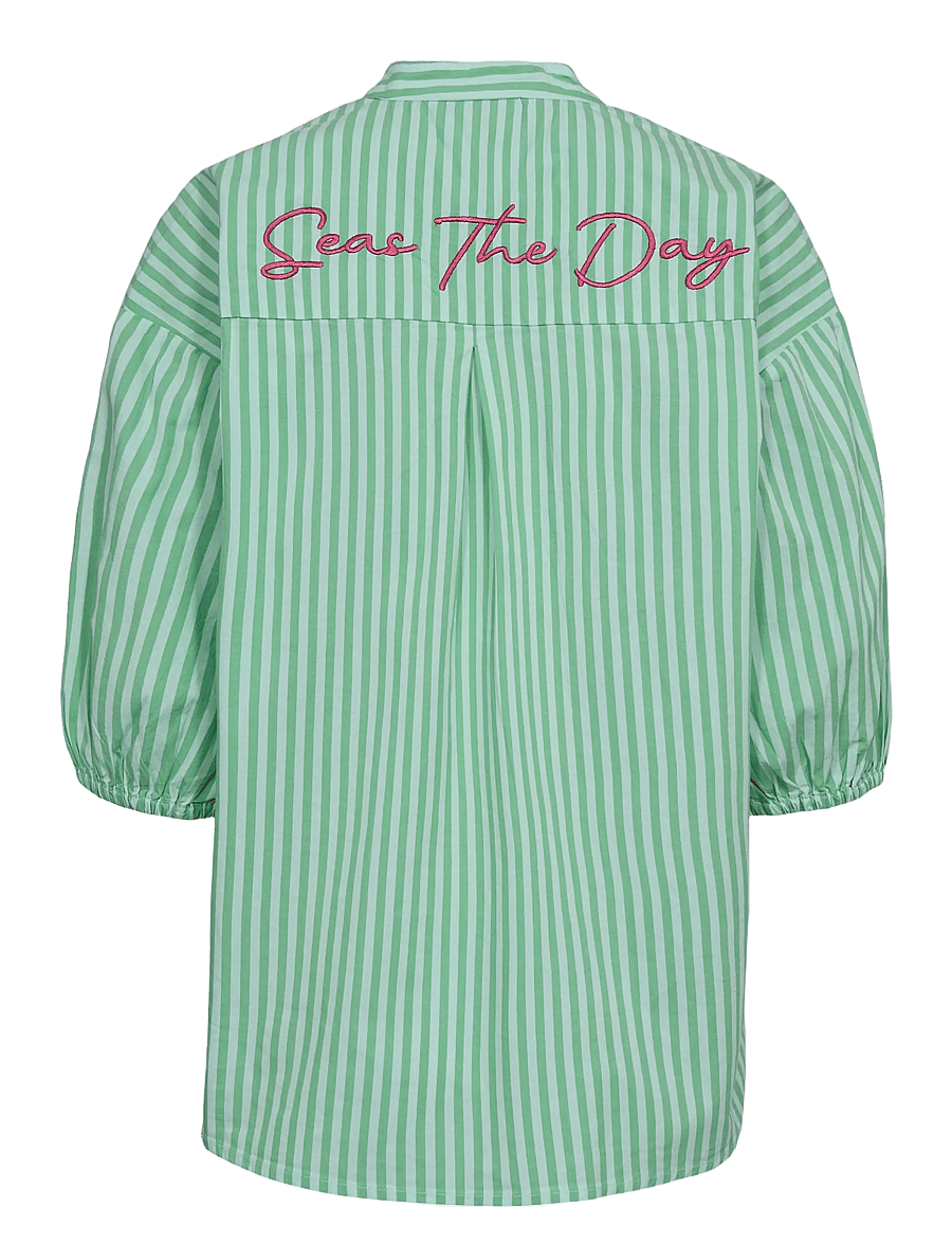 Nümph - NUSEANNE SHIRT - lühikeste varrukatega särgid - absinthe green - 2