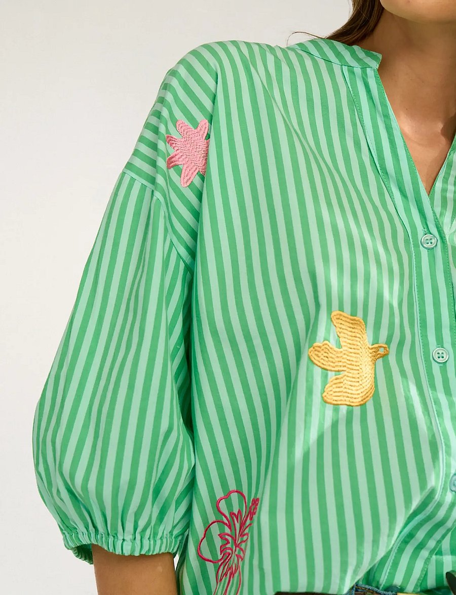 Nümph - NUSEANNE SHIRT - lühikeste varrukatega särgid - absinthe green - 5