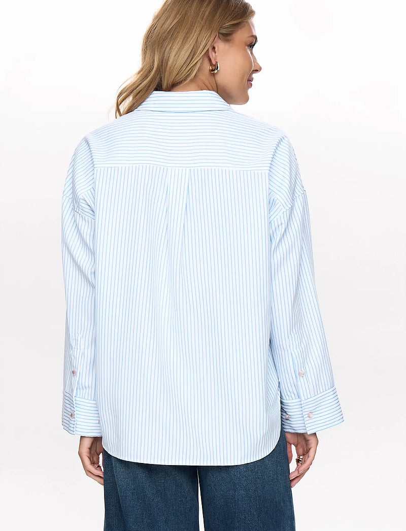 Nümph - NUASHLEY EMBROIDERY LS SHIRT - langærmede skjorter - airy blue - 3