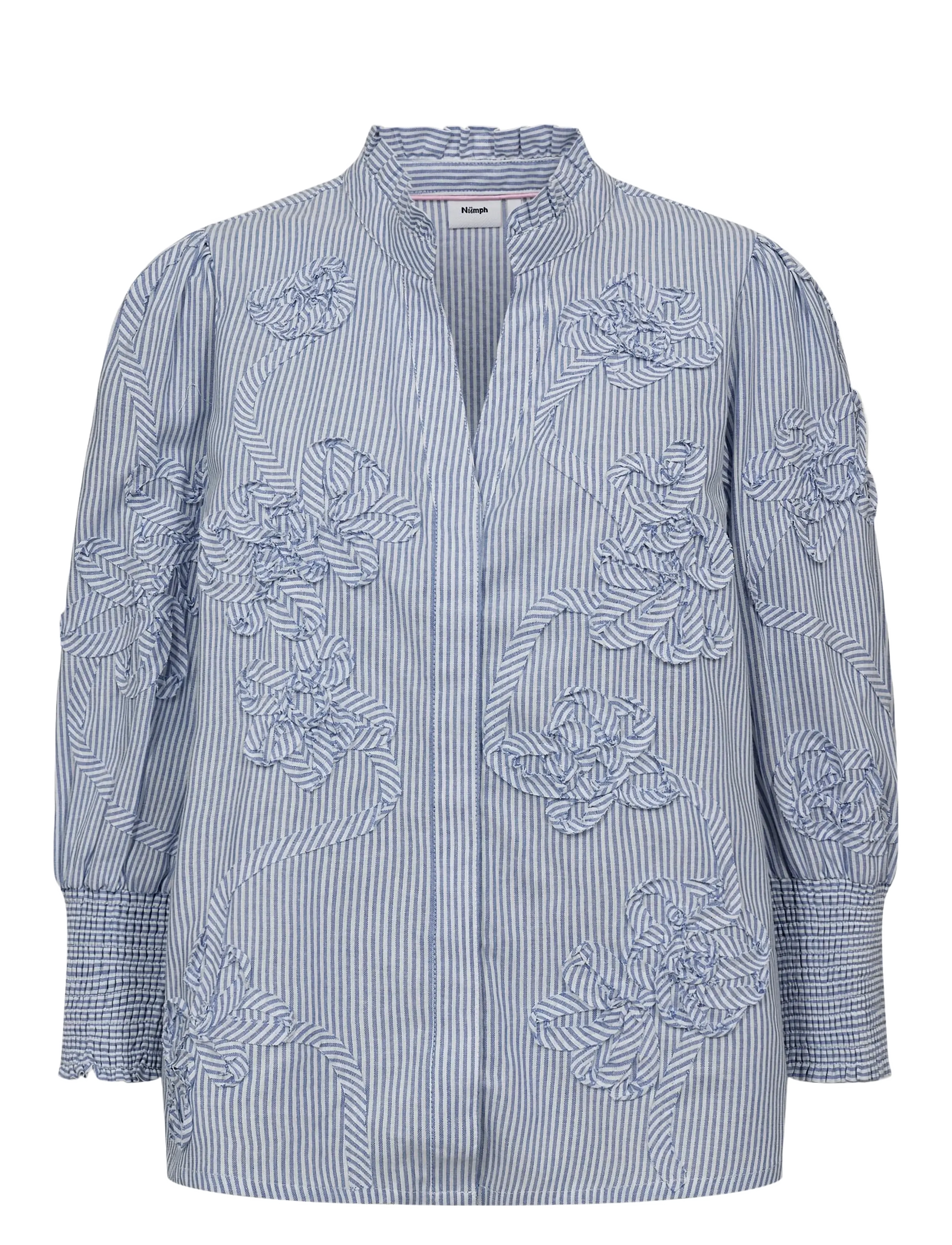 NÜMPH Nuemelia Shirt Blau - 42 - Damen