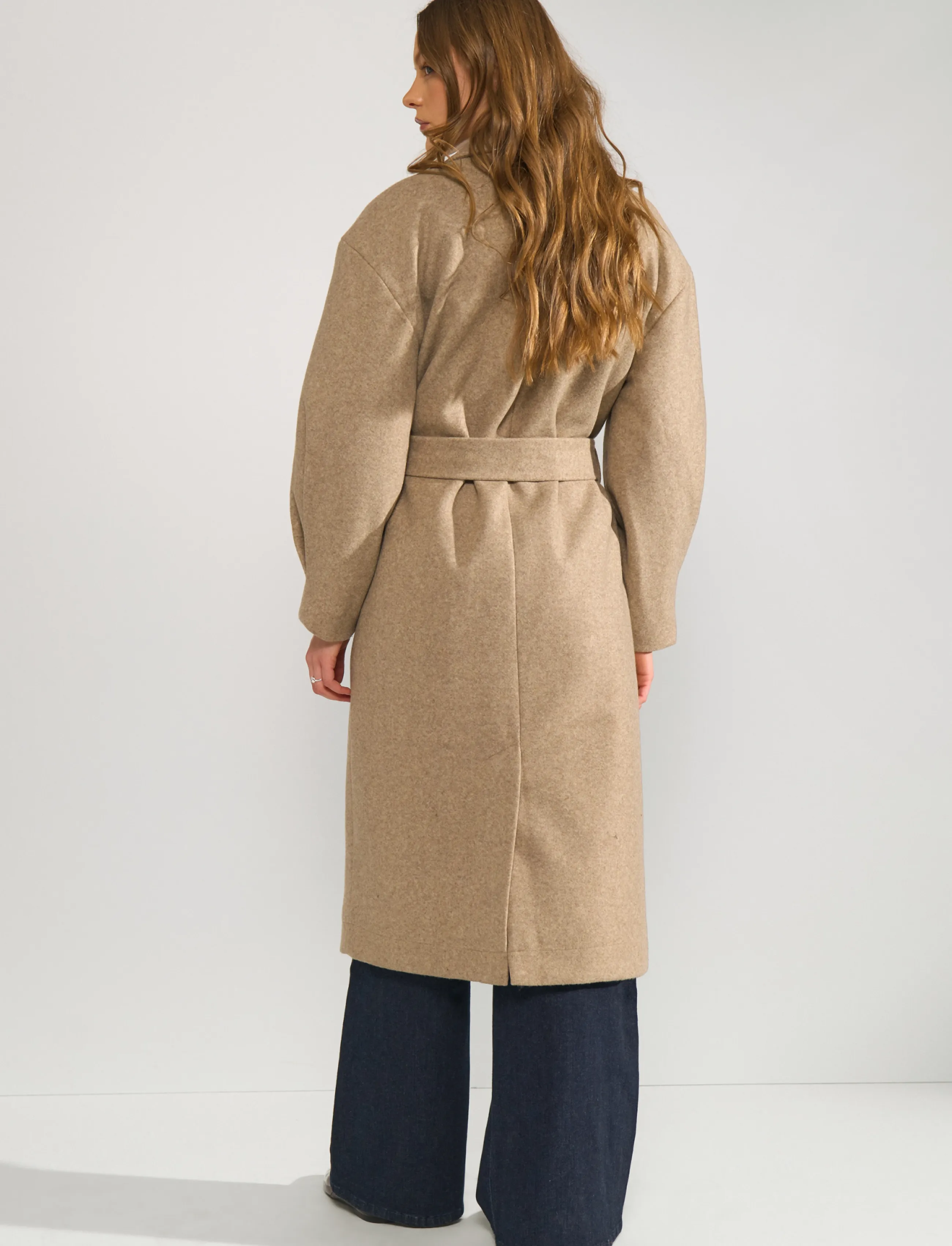 Nümph - NUKIMMA LONG COAT - sesame melange - 3
