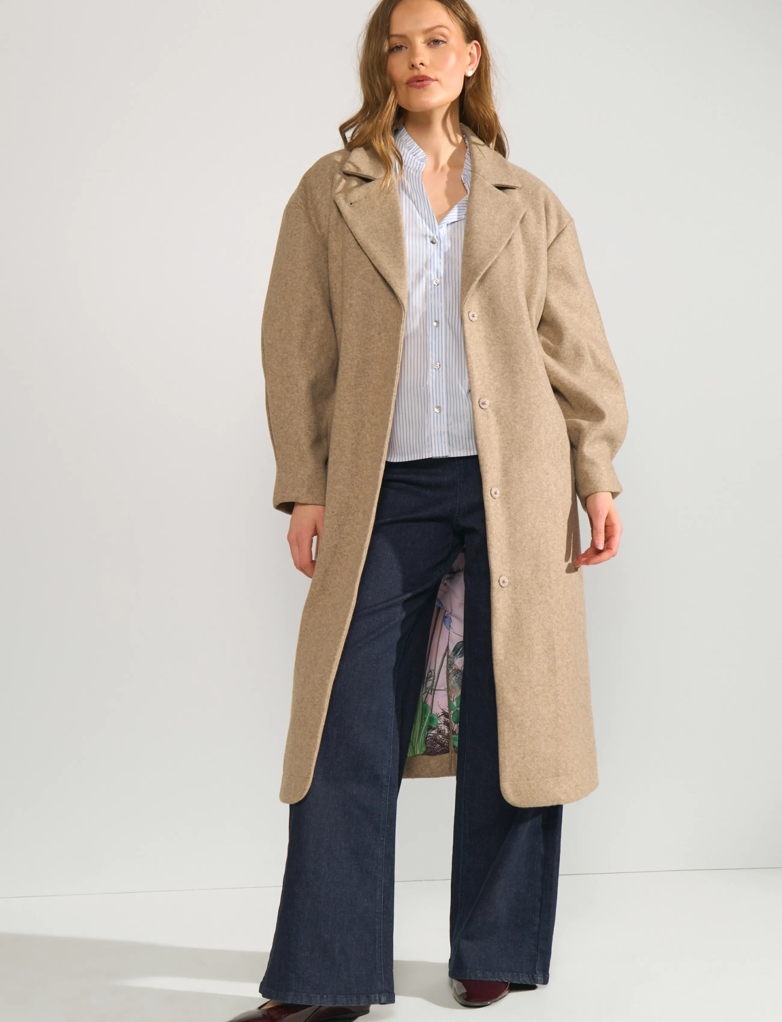 Nümph - NUKIMMA LONG COAT - sesame melange - 4