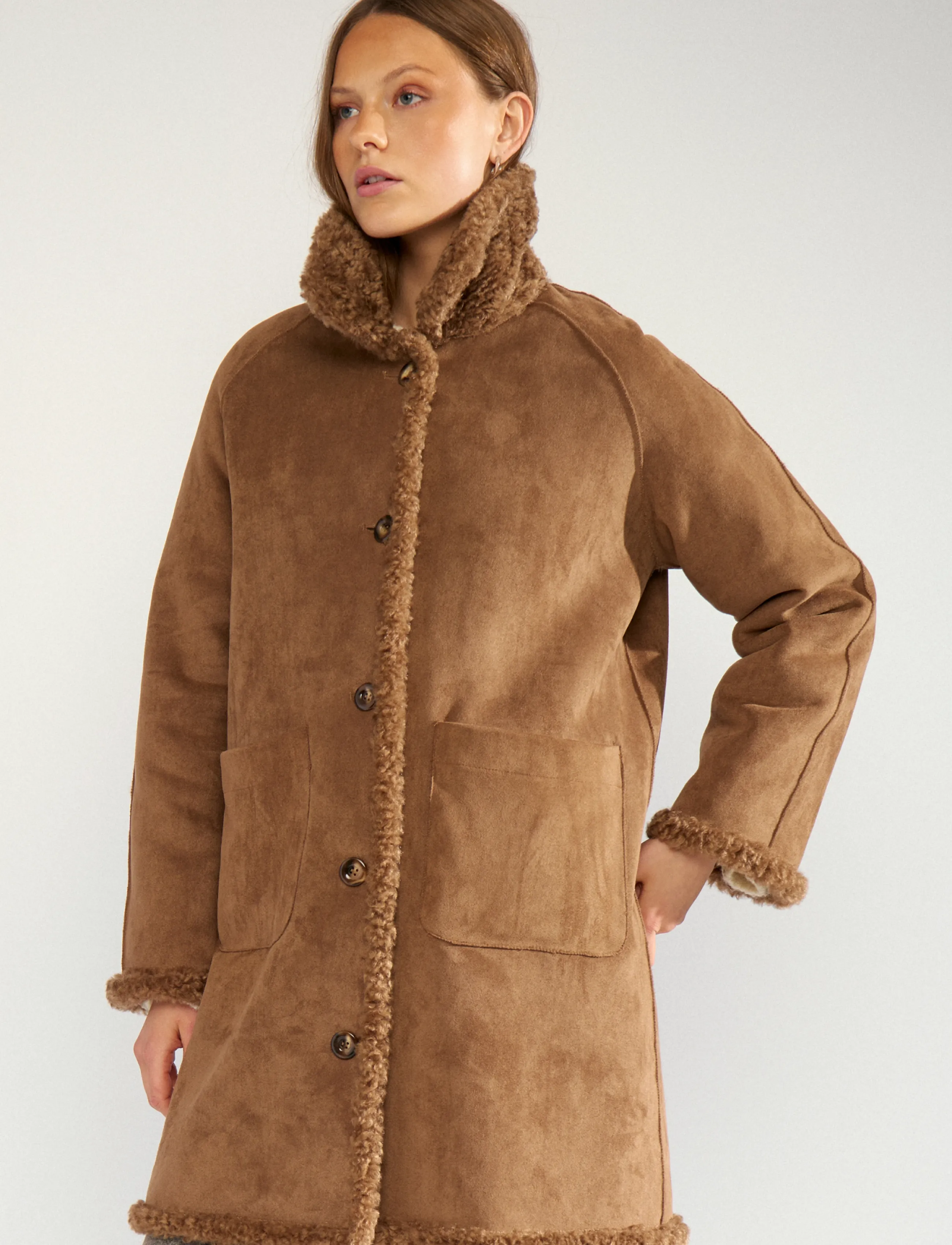 Nümph NUMINDA REVERSIBLE JACKET - Kläder - DACHSHUND / brown