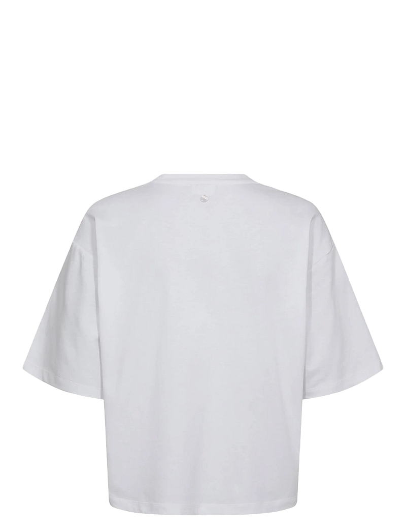 Nümph - NUFLEURA LONG T-SHIRT - t-shirts - bright white - 1