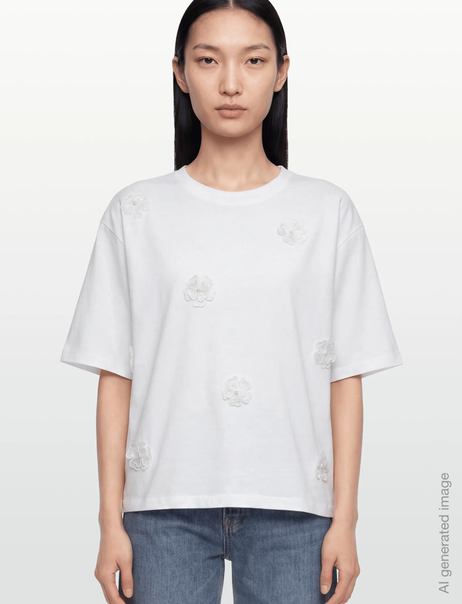 Nümph - NUFLEURA LONG T-SHIRT - t-särgid - bright white - 3