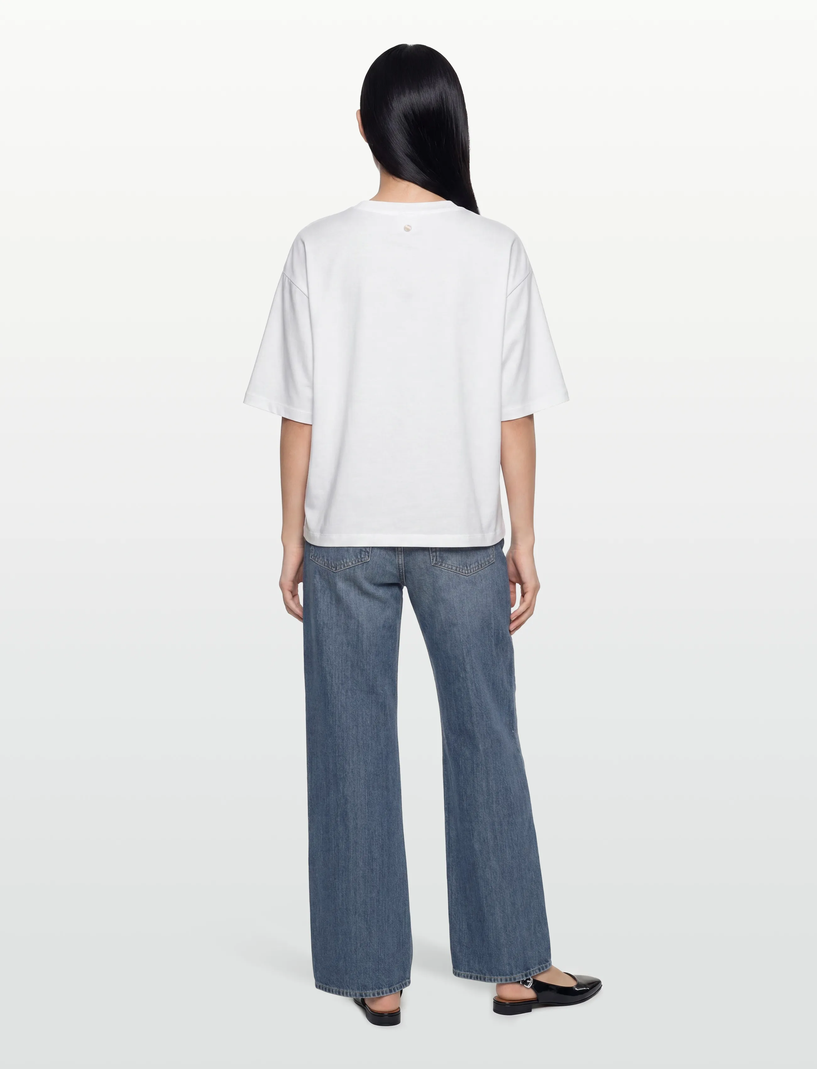 Nümph - NUFLEURA LONG T-SHIRT - t-shirts - bright white - 4