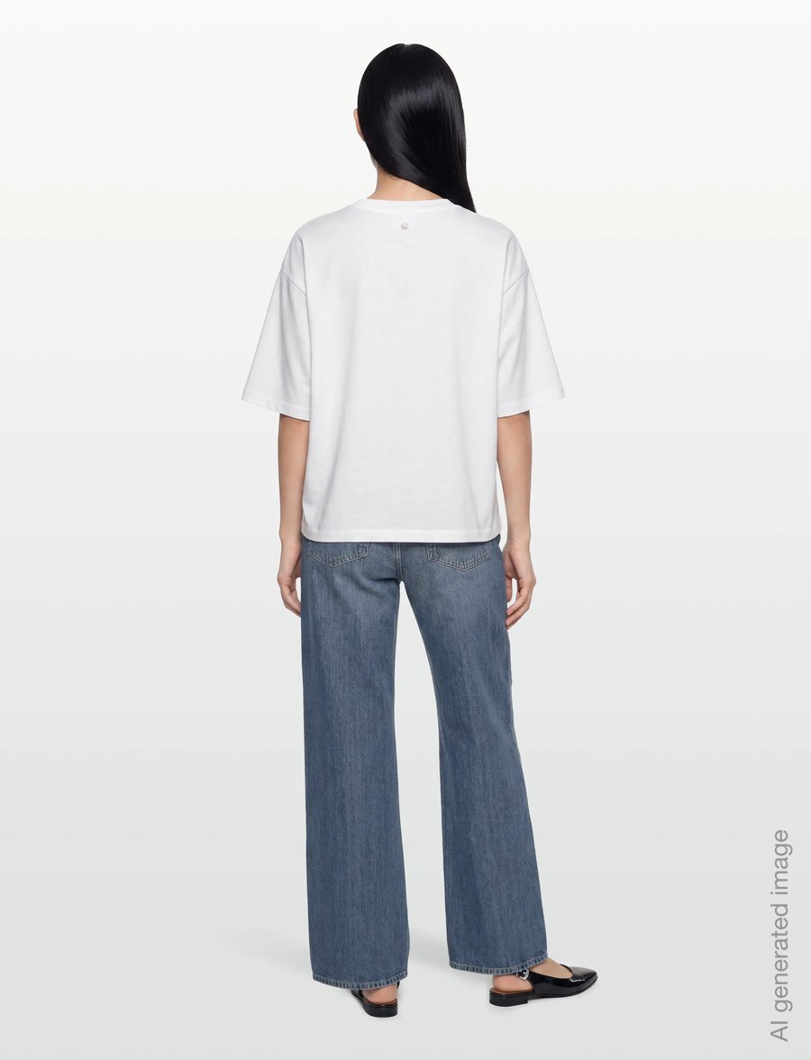 Nümph - NUFLEURA LONG T-SHIRT - t-särgid - bright white - 4