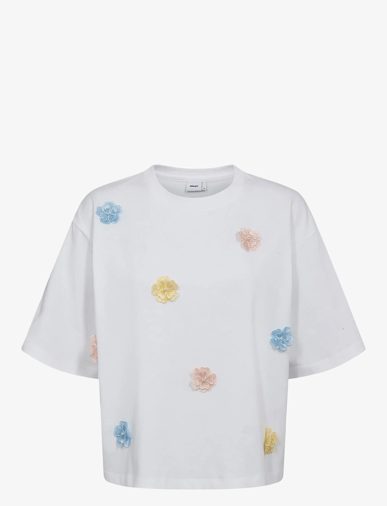 Nümph - NUFLEURA LONG T-SHIRT - t-shirts - skyway - 0