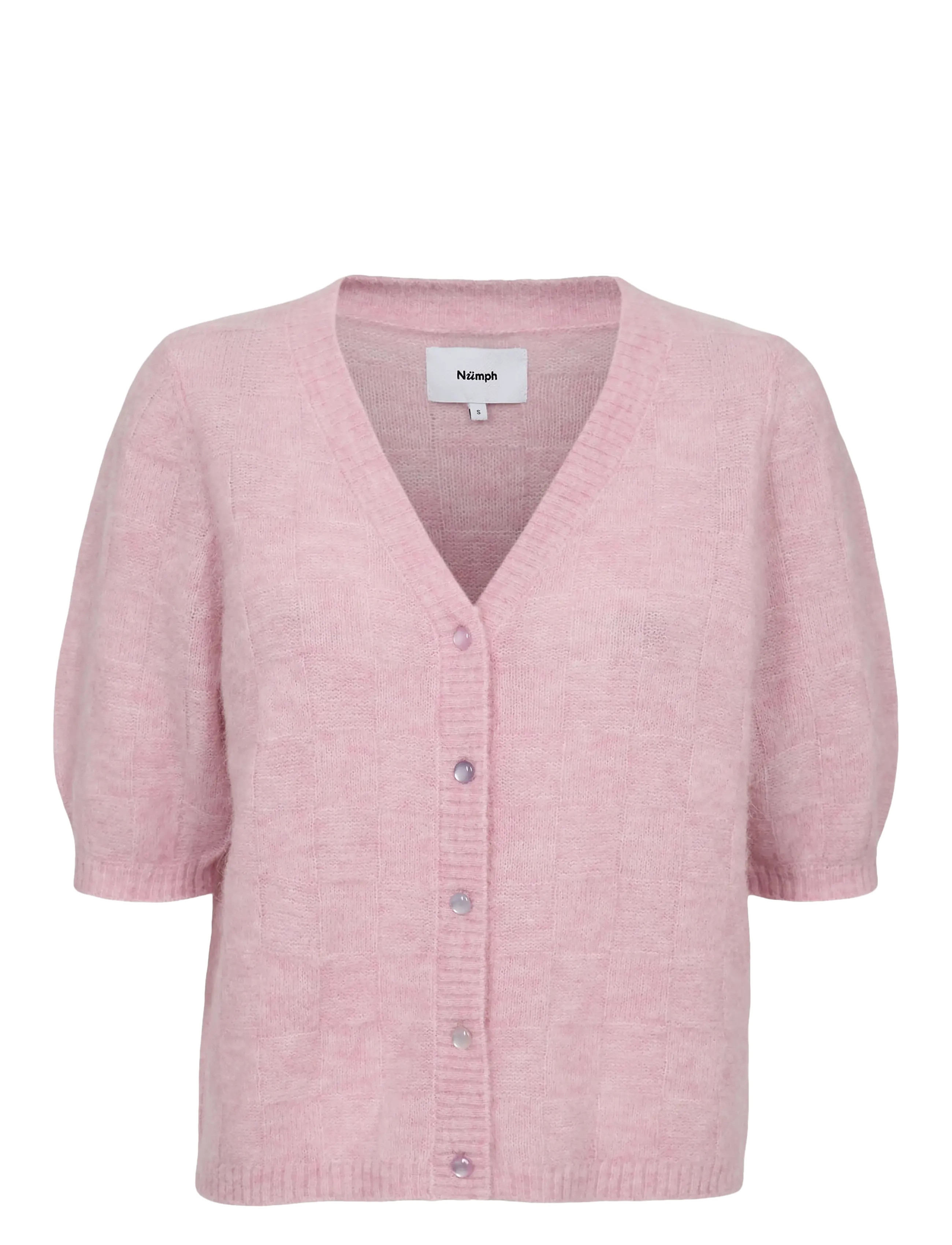 Nümph NURIETTE CHECK CARDIGAN - Tøj - PINK LADY / pink/rose