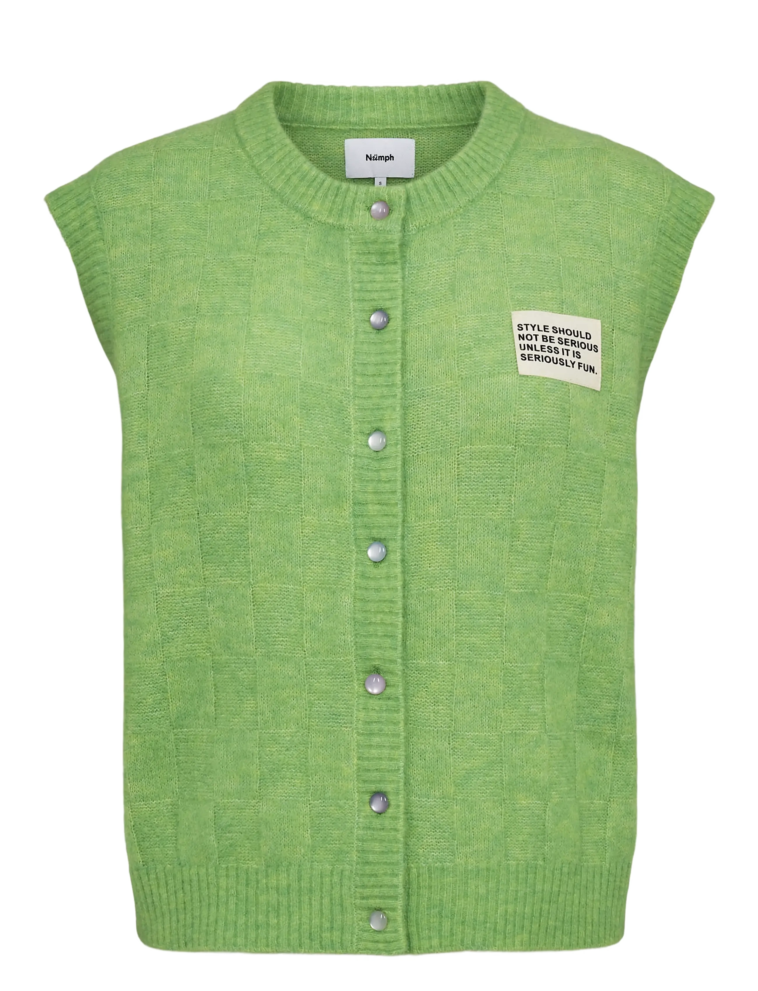 Nümph NURIETTE CHECK VEST - New arrivals - JASMINE GREEN / green