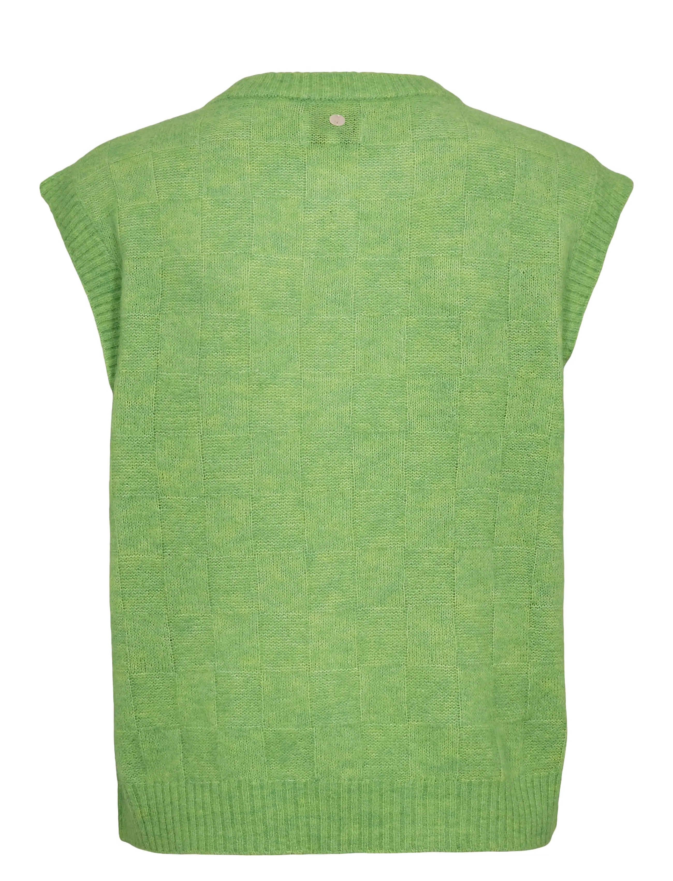 Nümph - NURIETTE CHECK VEST - knitted vests - jasmine green - 2