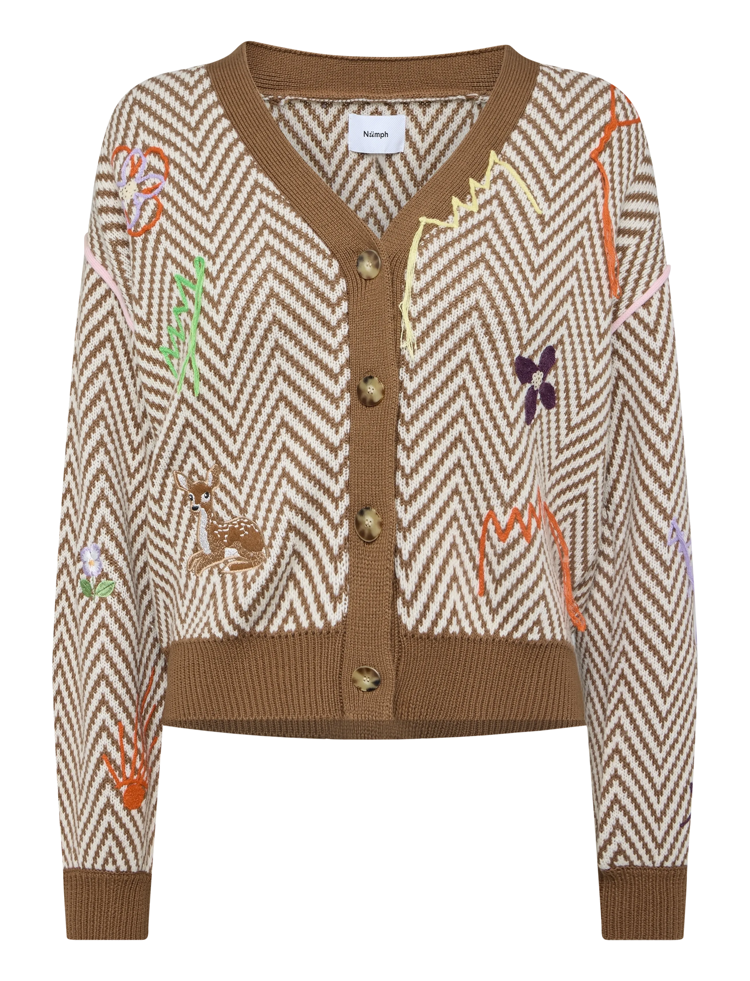 Nümph NURAVISSI CARDIGAN - Clothing - DACHSHUND / brown