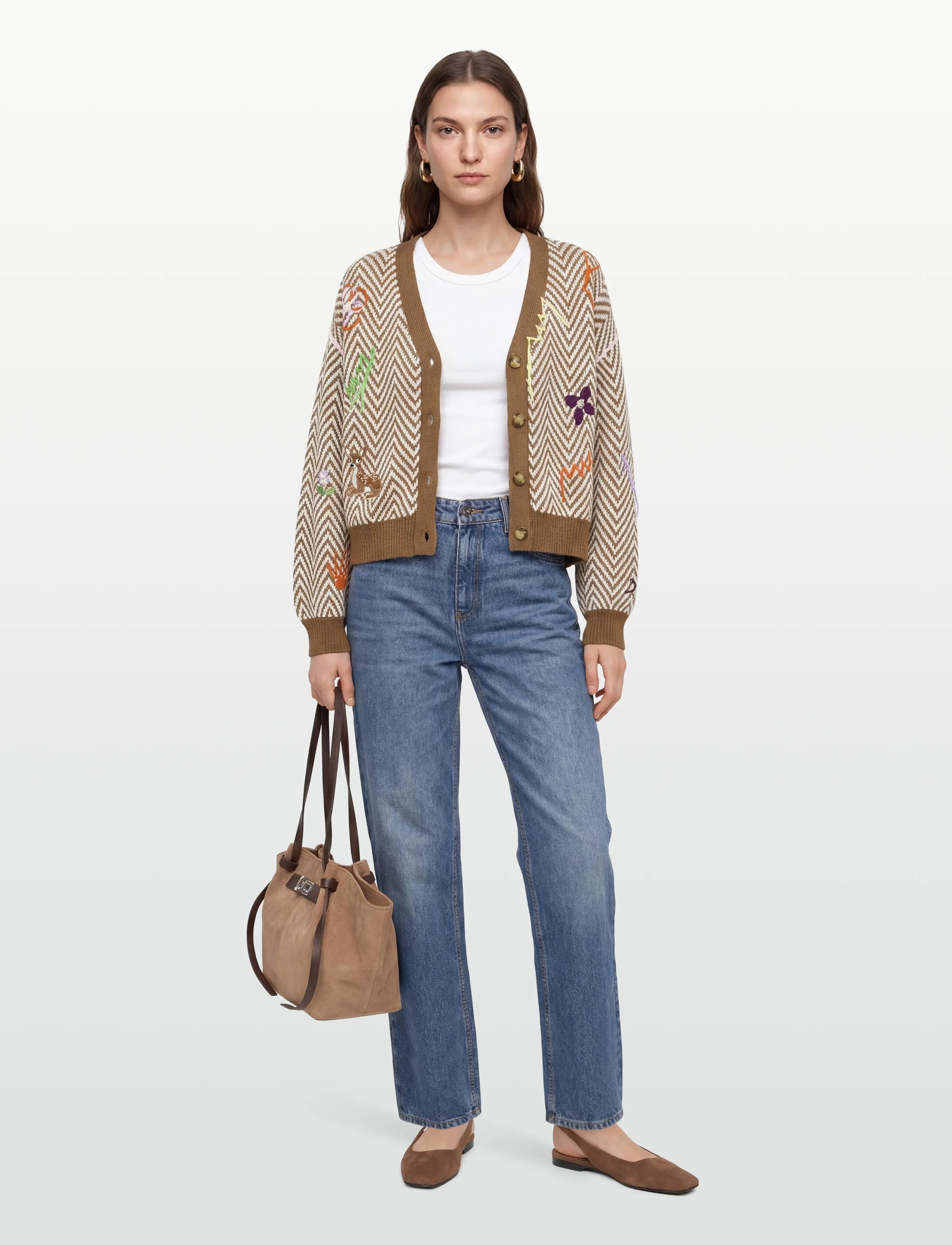 Nümph Nuravissi Cardigan, XL, Brown, Strik > Cardigans, Dame
