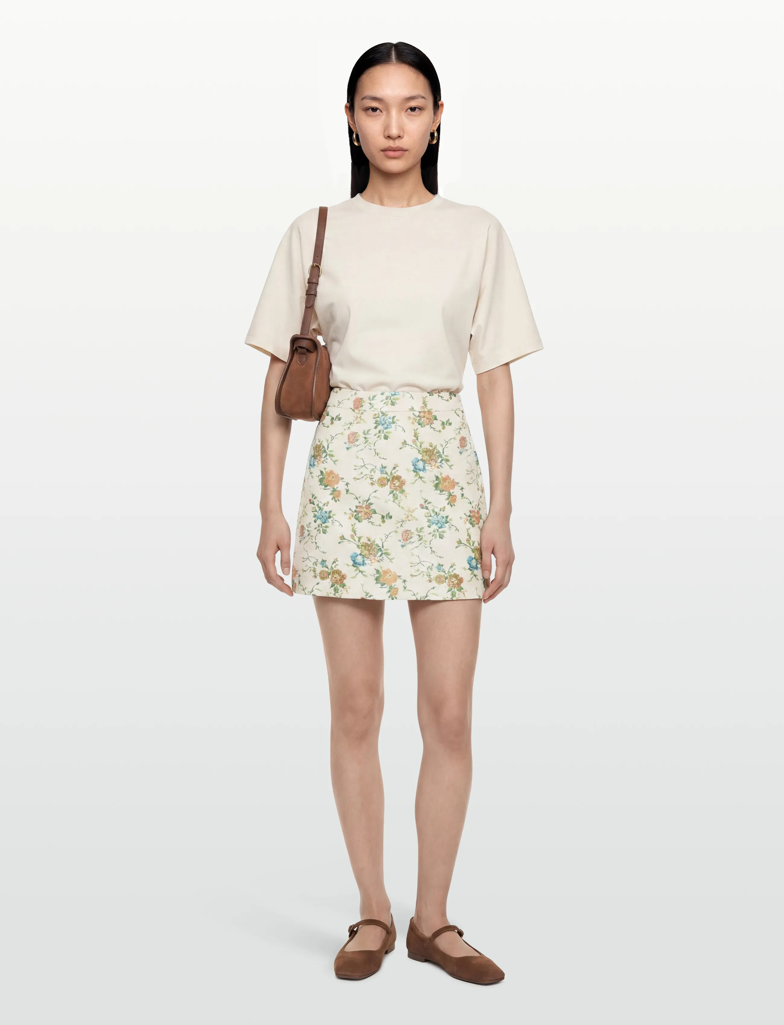 Nümph Nuharpa Skirt, 34, Grey, Nederdele > Korte Nederdele, Dame