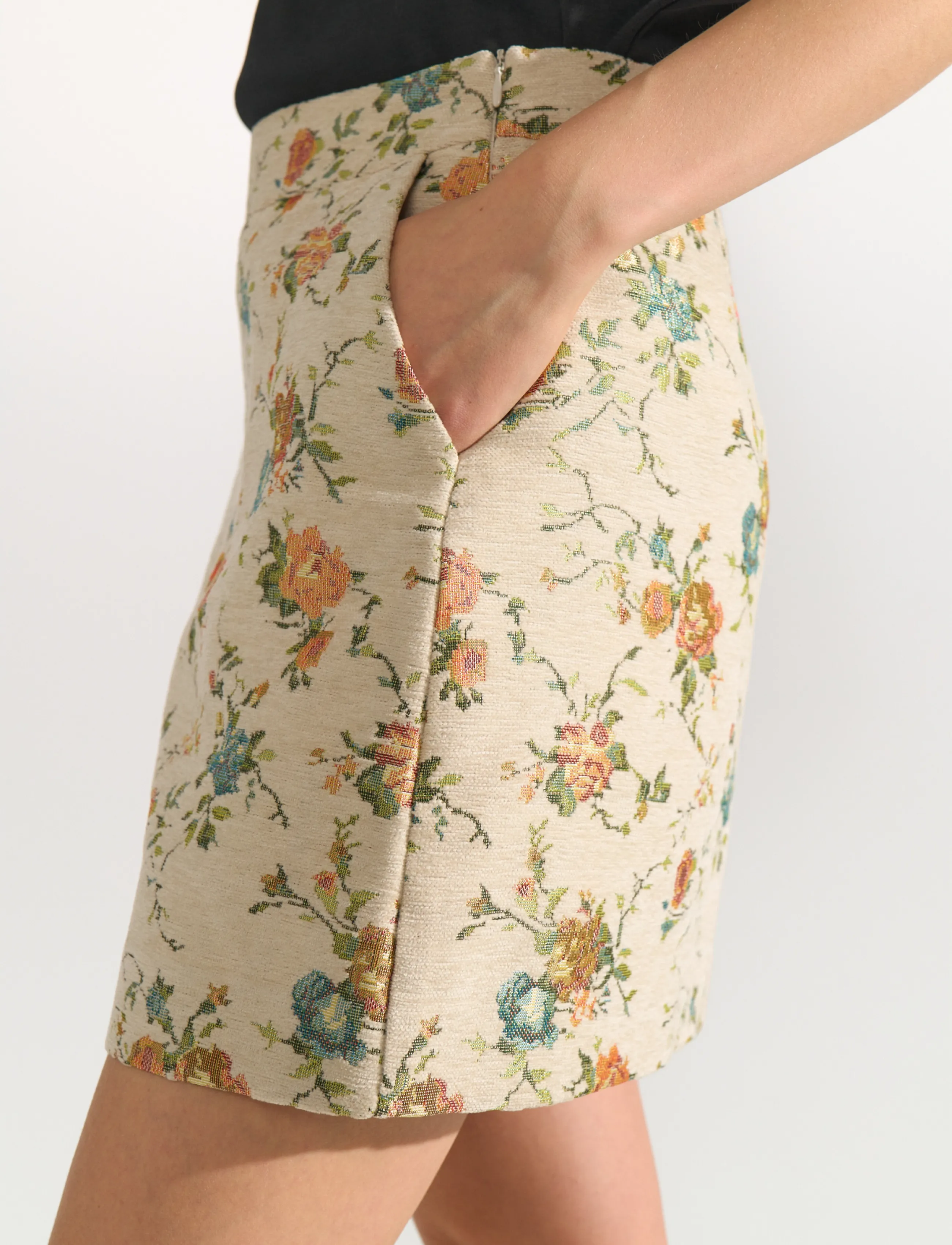 Nümph - NUHARPA SKIRT - herbstersparnisse - whitecap gray - 5