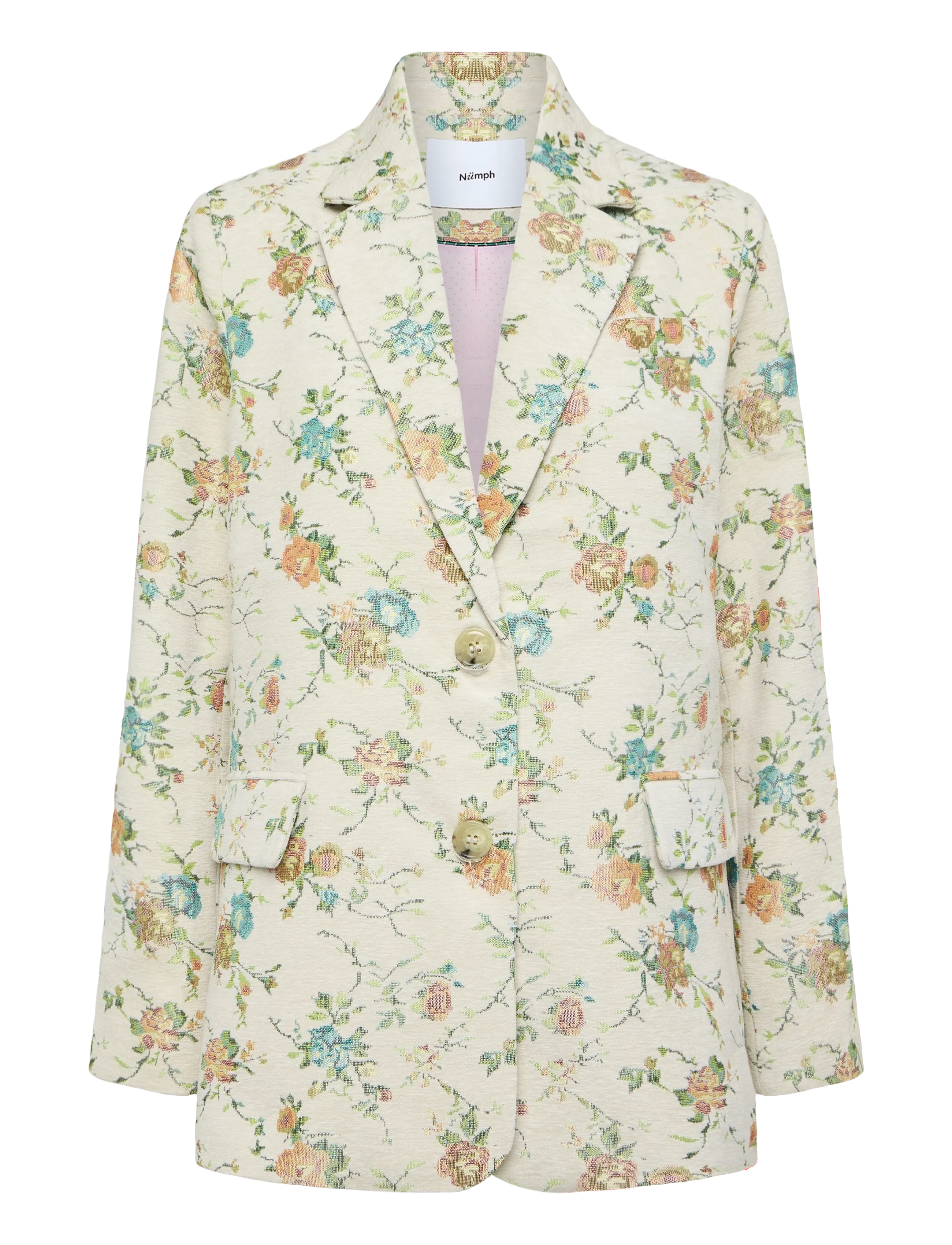 Nümph NUHARPA  OVERSIZE BLAZER - Vêtements - WHITECAP GRAY / grey