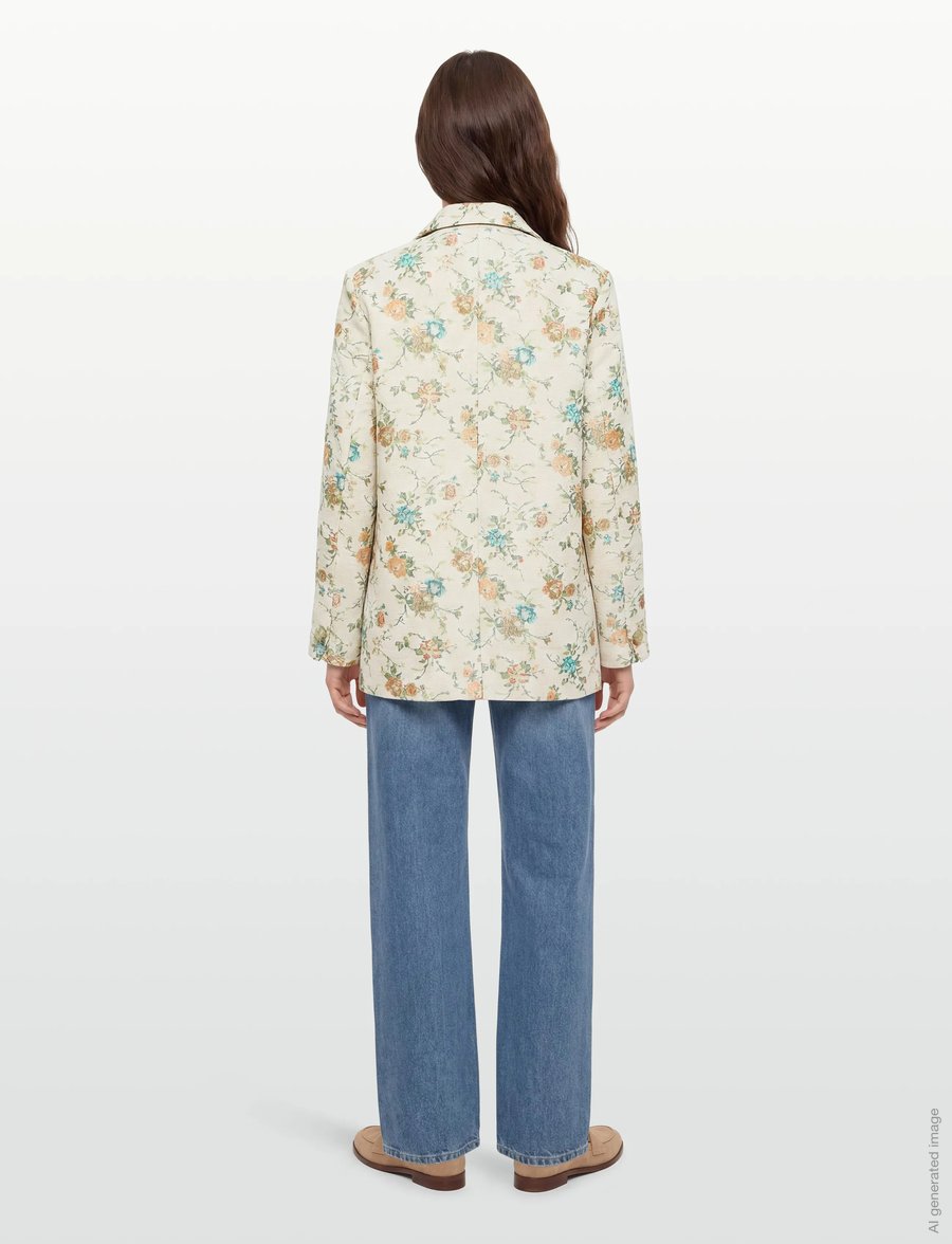 Nümph - NUHARPA OVERSIZE BLAZER - Üherealised pintsakud - whitecap gray - 4