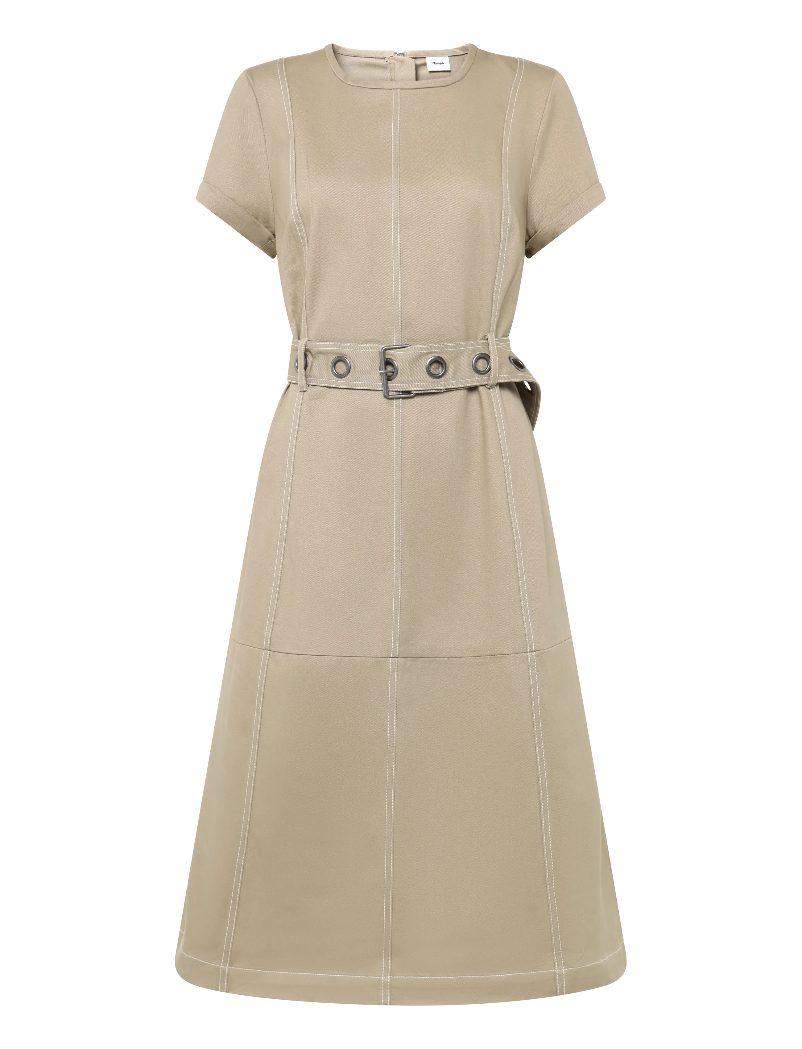 Nümph NUHILME DRESS - Korta klänningar - SILVER MINK / beige
