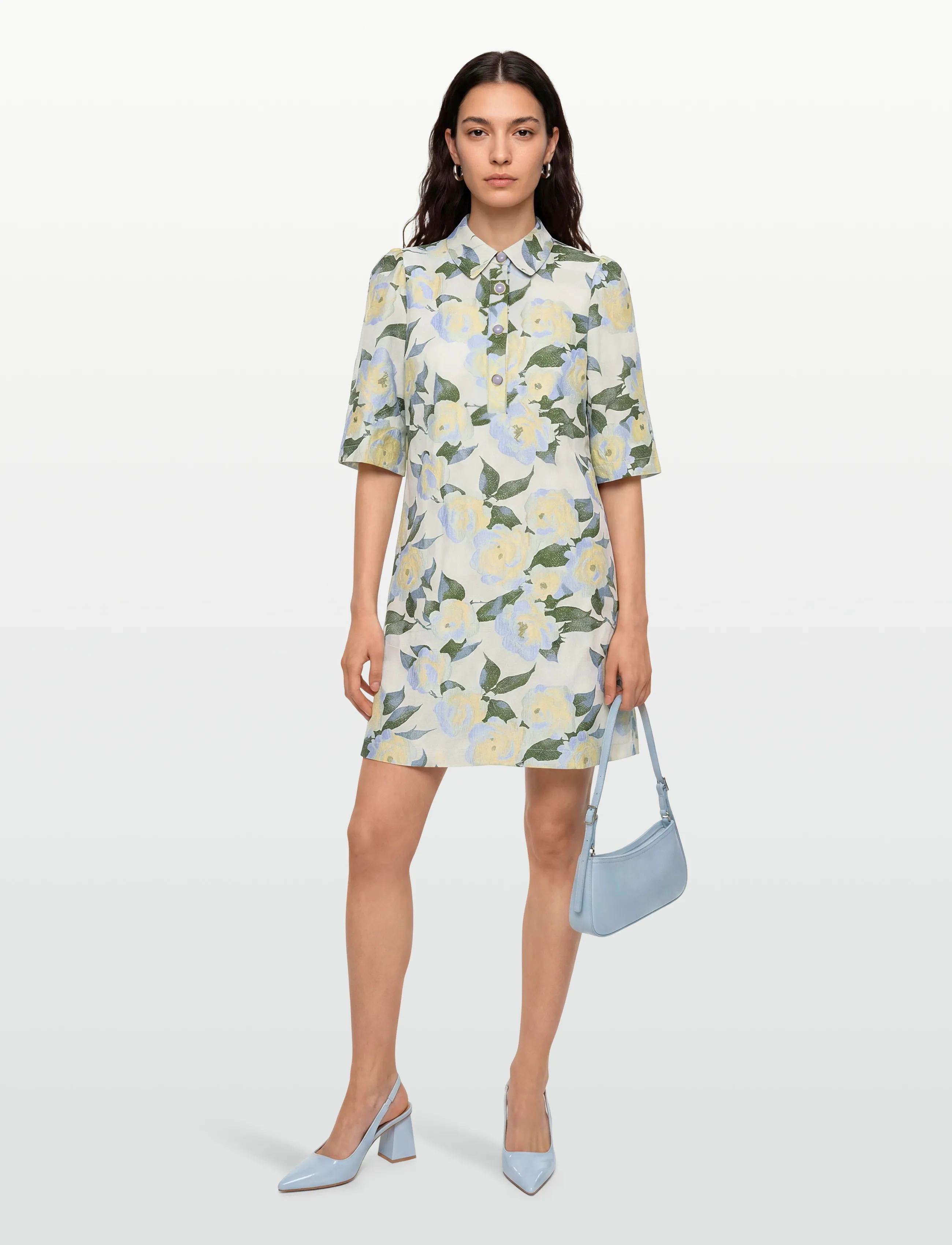 Nümph NUJACKY DRESS - Kleider - FLOATY BLUE / cream