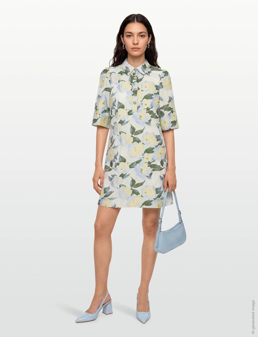 Nümph - NUJACKY DRESS - korte kjoler - floaty blue - 0