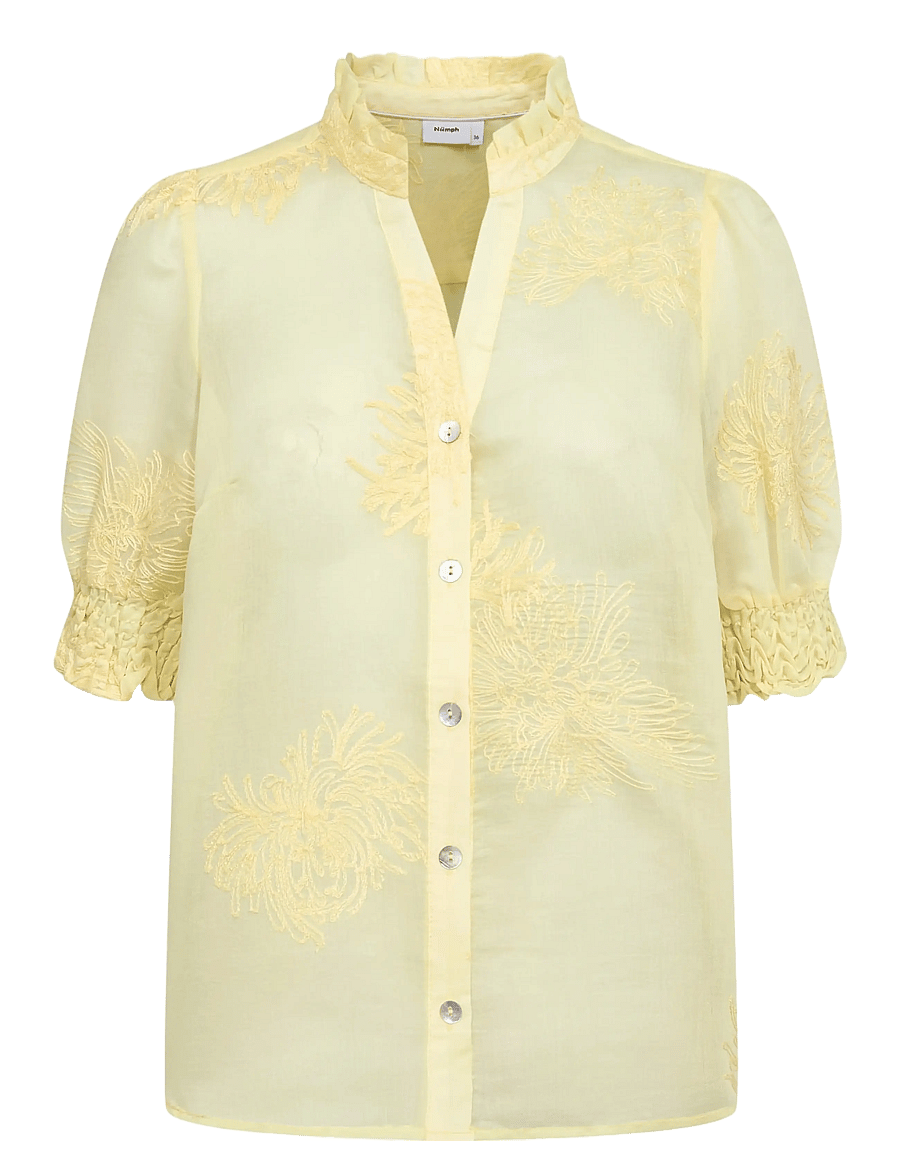 Nümph - NUKENTRA SHIRT - lühikeste varrukatega särgid - popcorn - 0