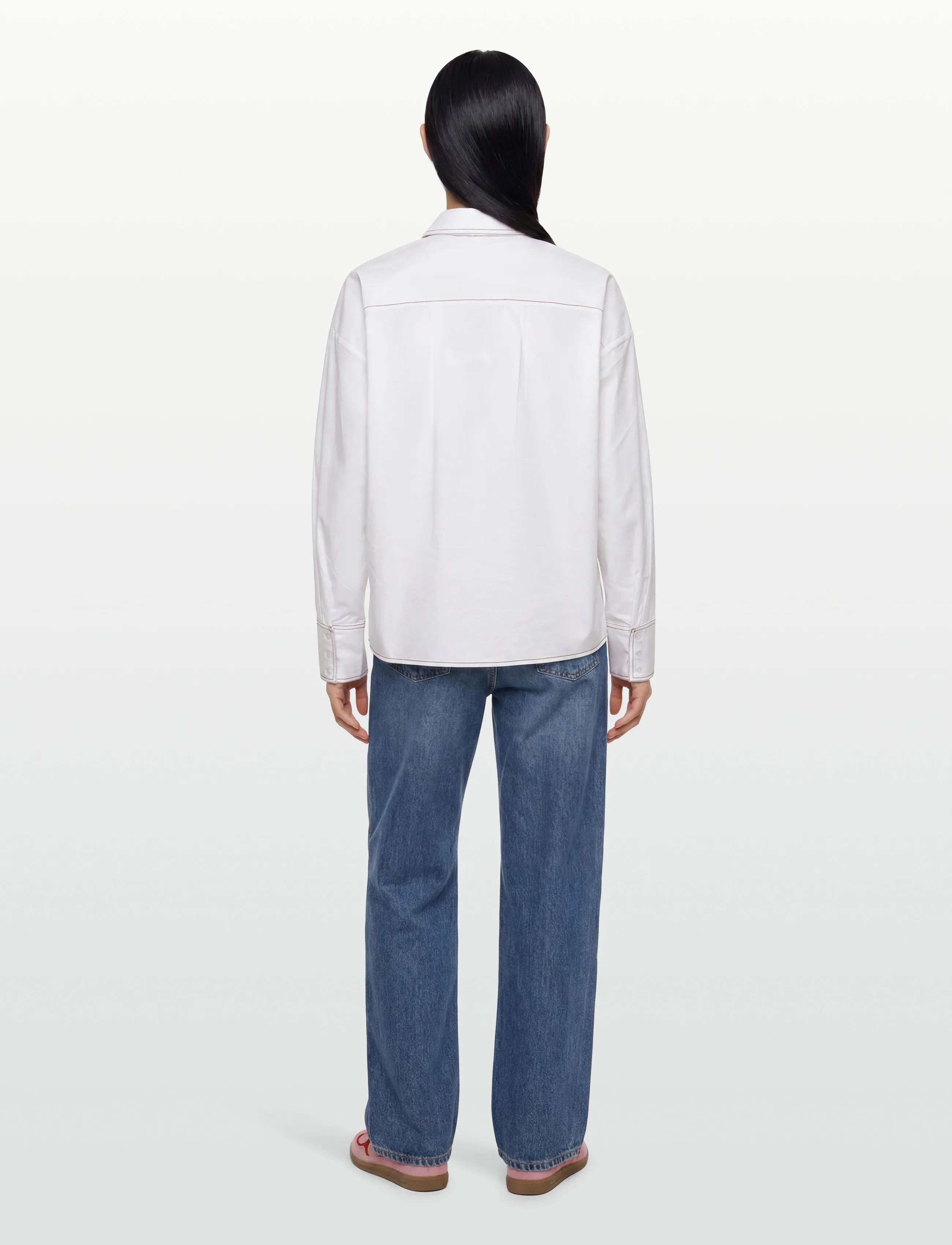 Nümph - NUBADGE SHIRT - langærmede skjorter - bright white - 5