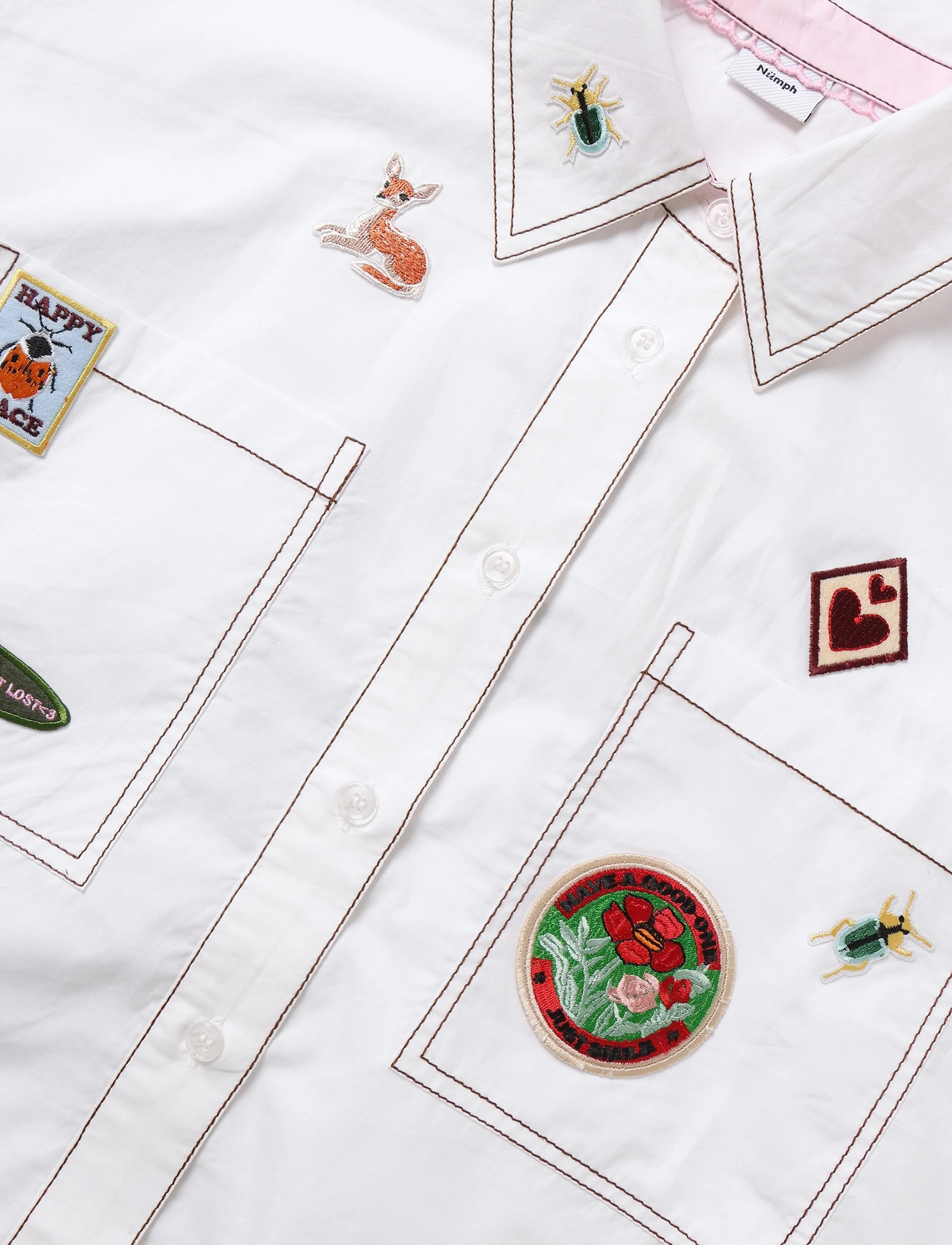 Nümph - NUBADGE SHIRT - bright white - 2