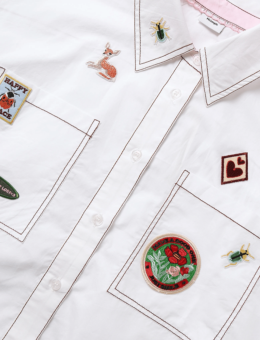 Nümph - NUBADGE SHIRT - bright white - 2